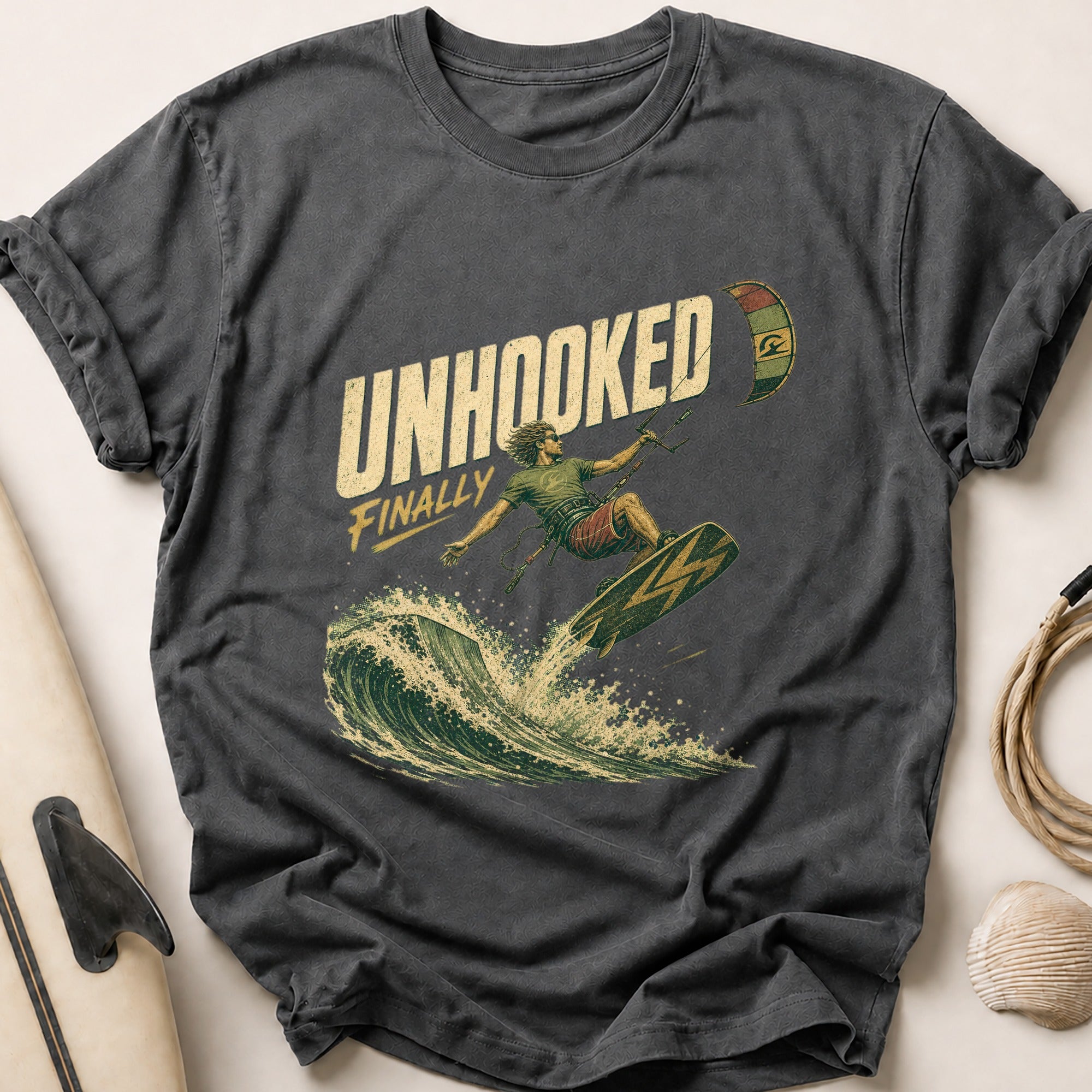 Unhooked Tee - Charcoal