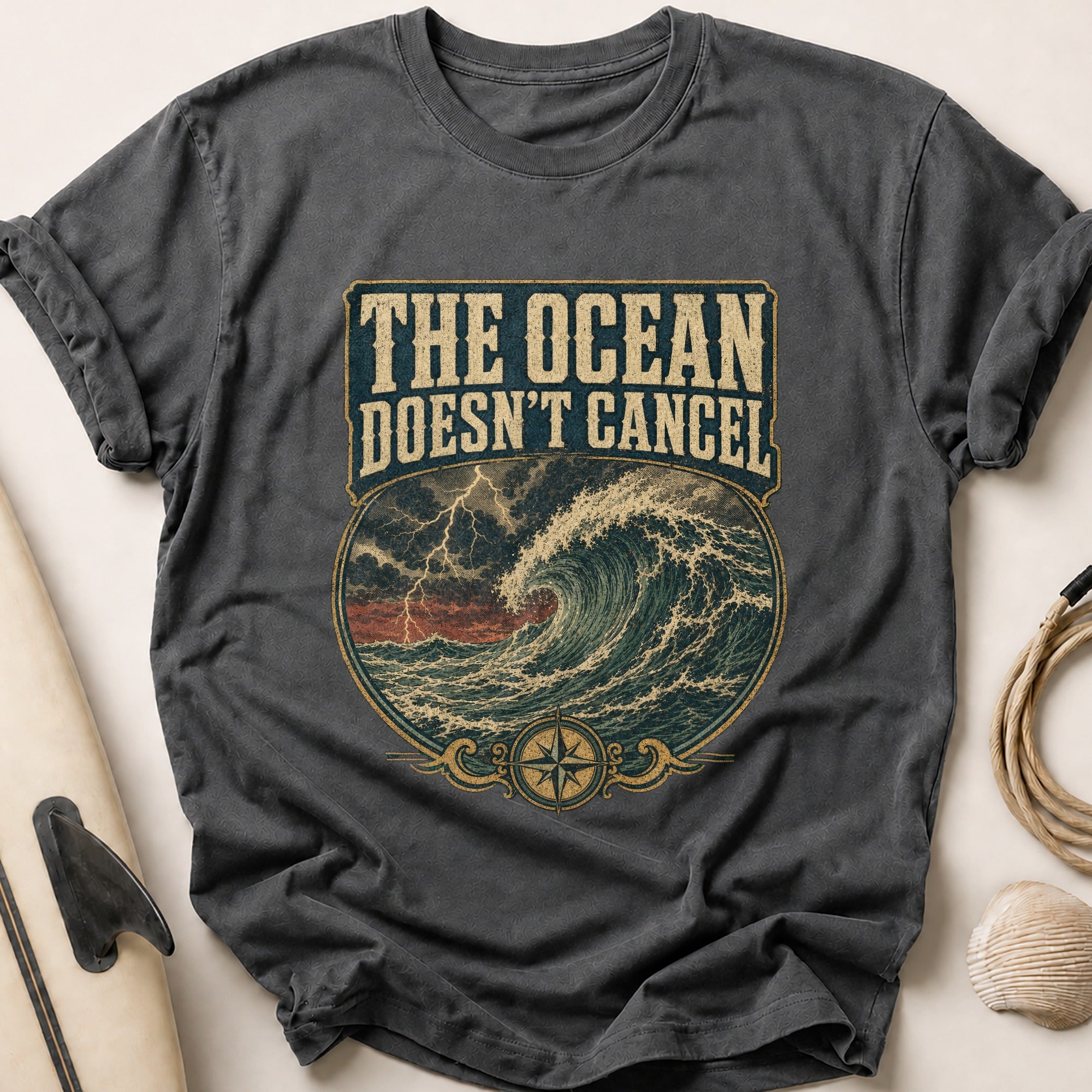 The Ocean Doesn't Cancel Tee - Charcoal