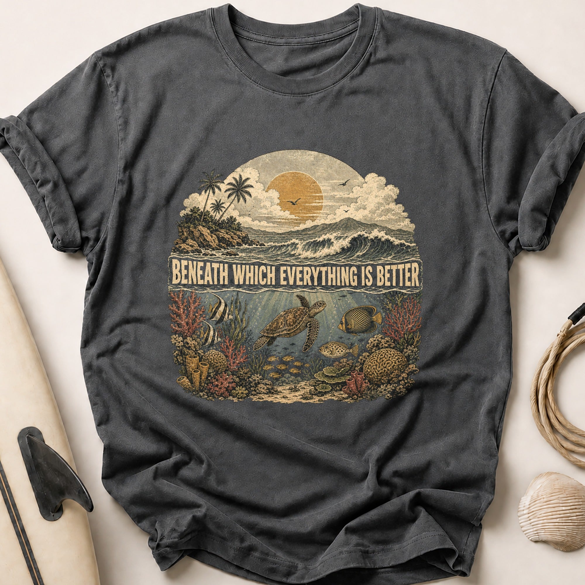 Beneath Which Everything Tee - Charcoal