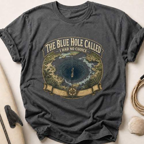 Blue Hole Called Tee - Charcoal