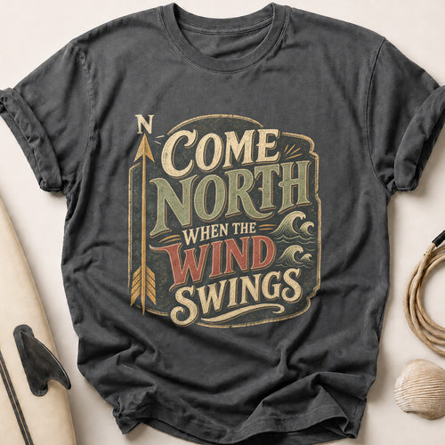 Come North Wind Swings Tee - Charcoal