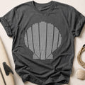 Dotted Scallop Shell 12 Tee - Charcoal