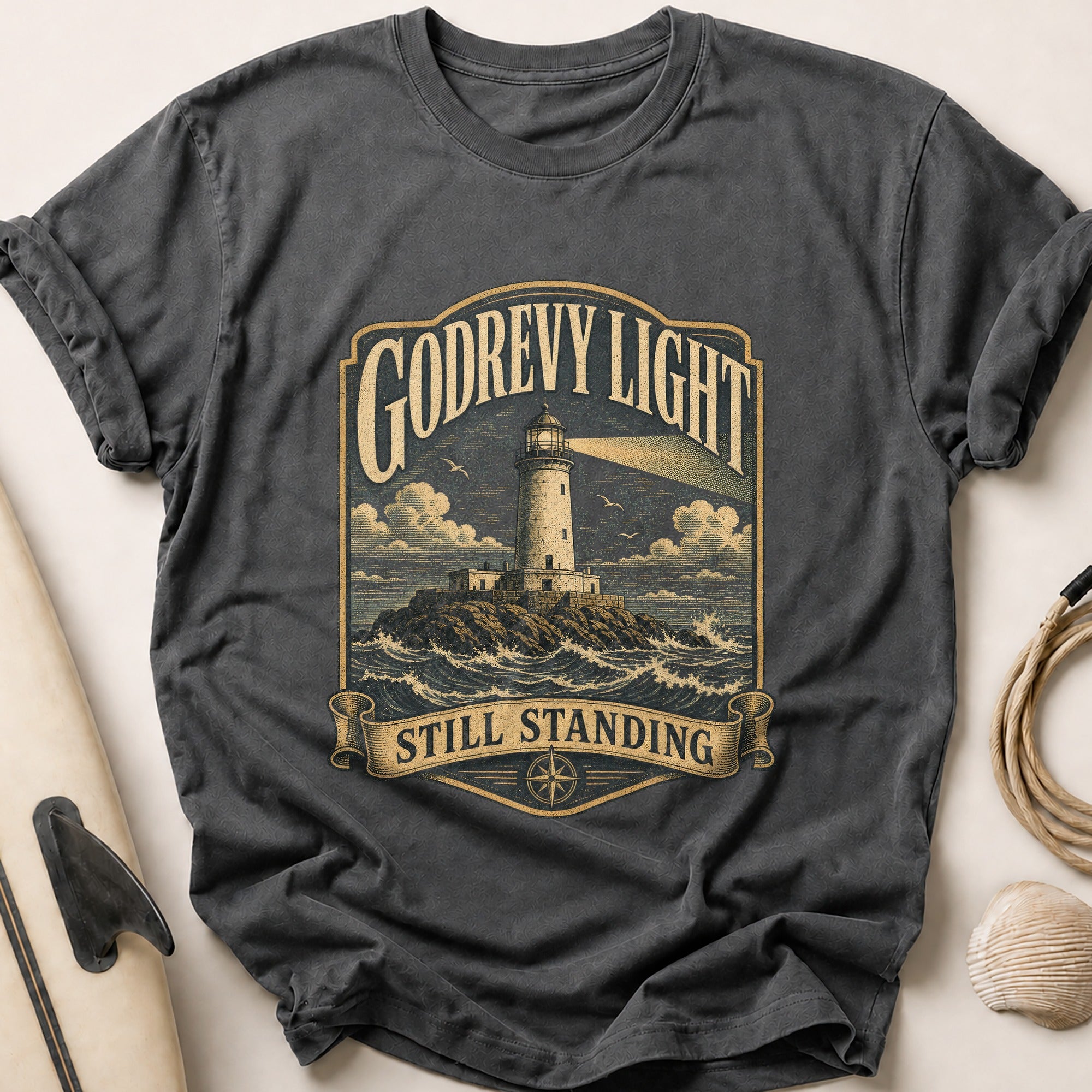 Godrevy Light Tee - Charcoal