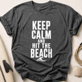 Keep Calm Hit Beach 31 Tee - Charcoal