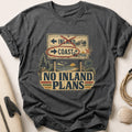 No Inland Plans Tee - Charcoal
