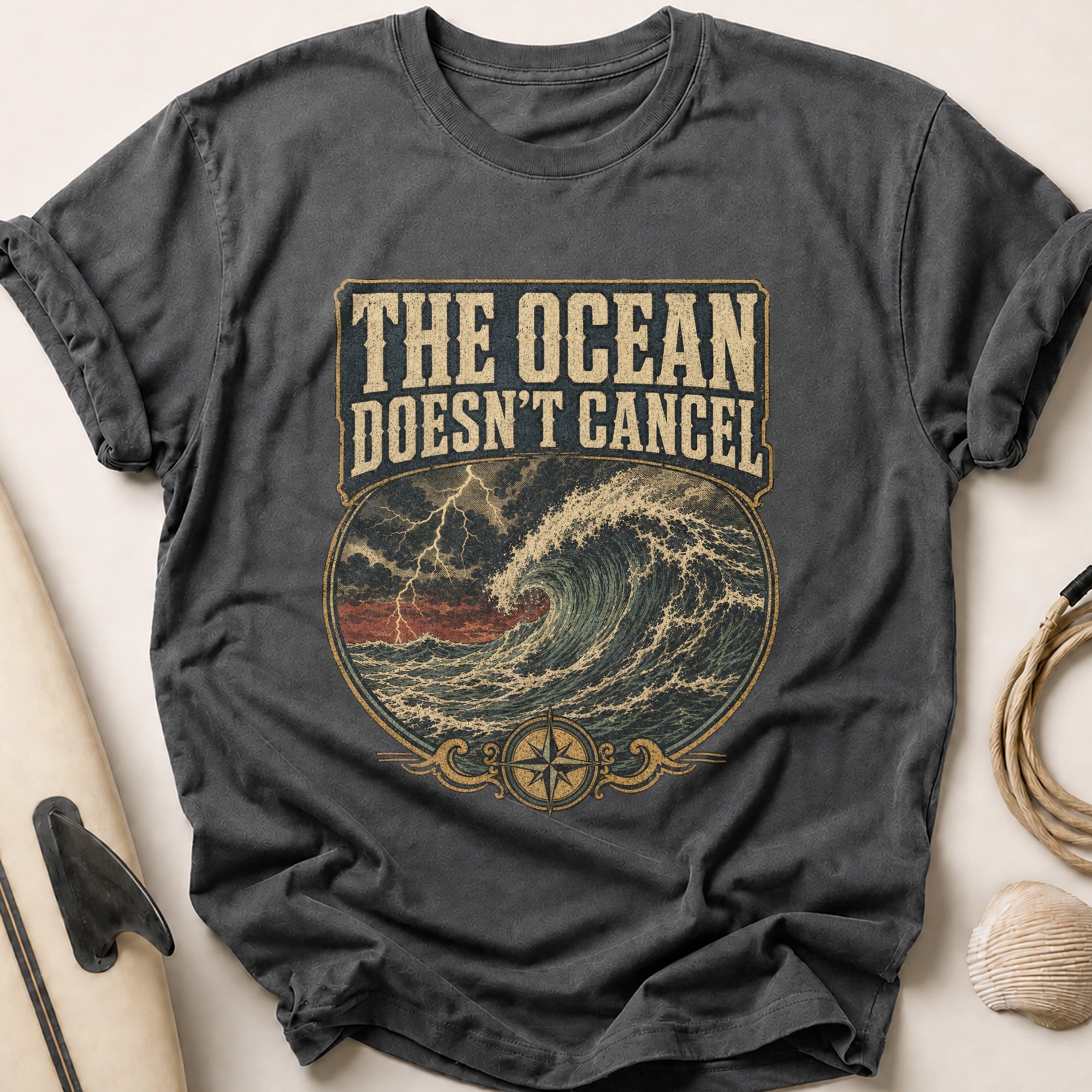 Ocean Doesn't Cancel Tee - Charcoal