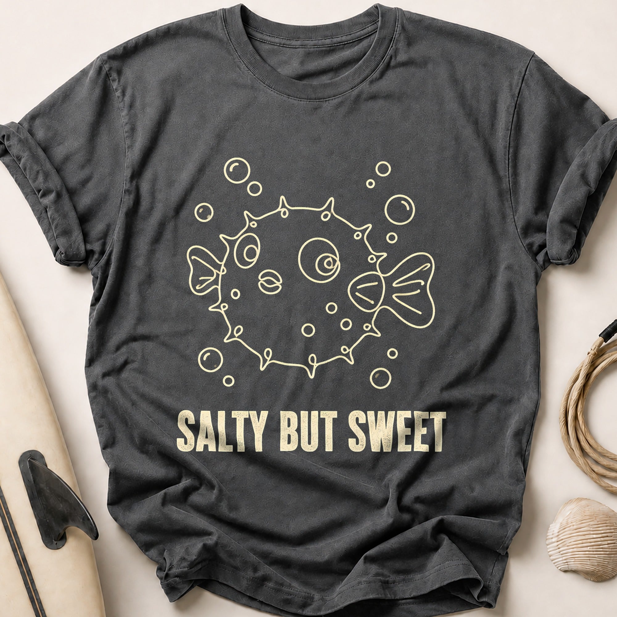 Salty But Sweet Tee - Charcoal
