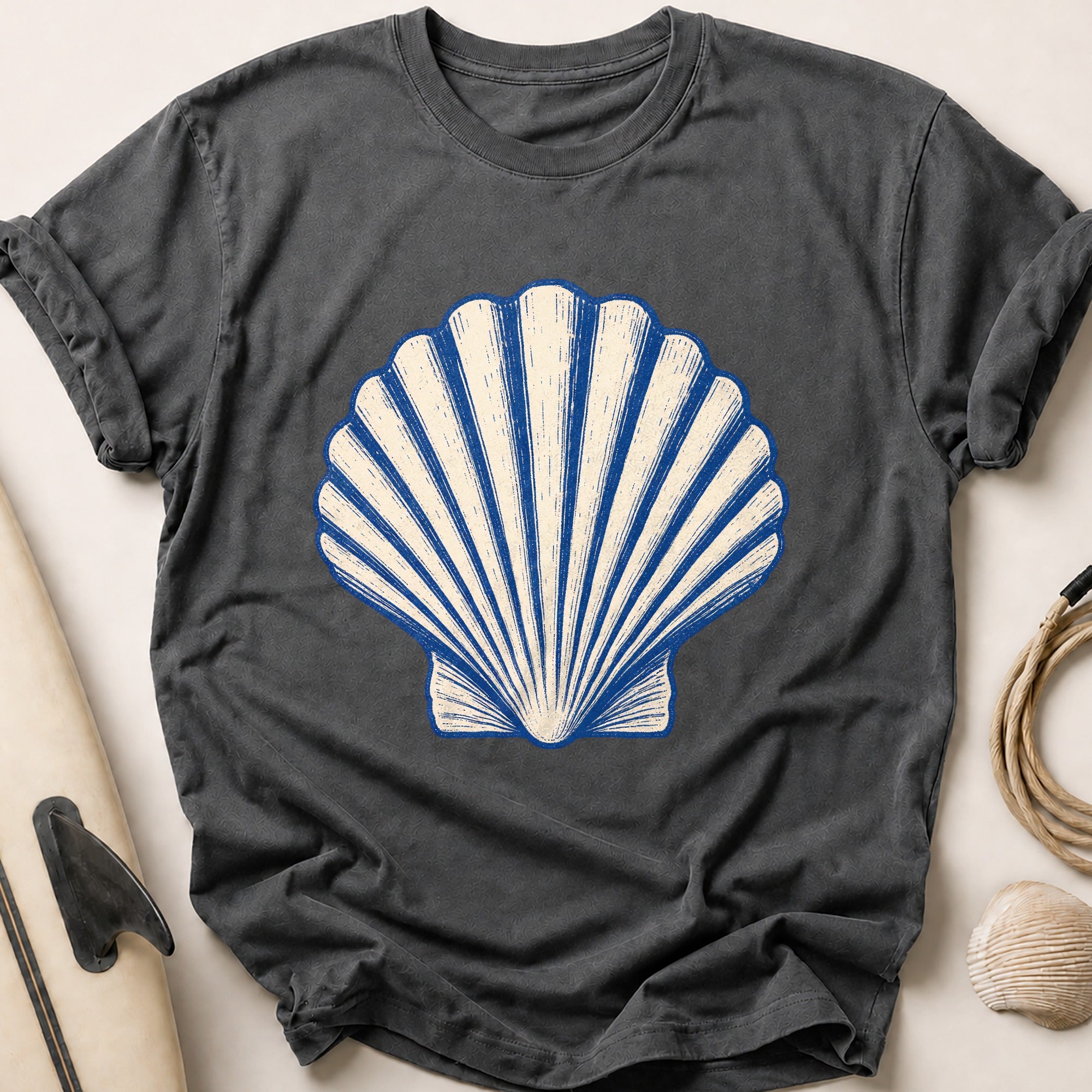 Scallop Shell Tee - Charcoal