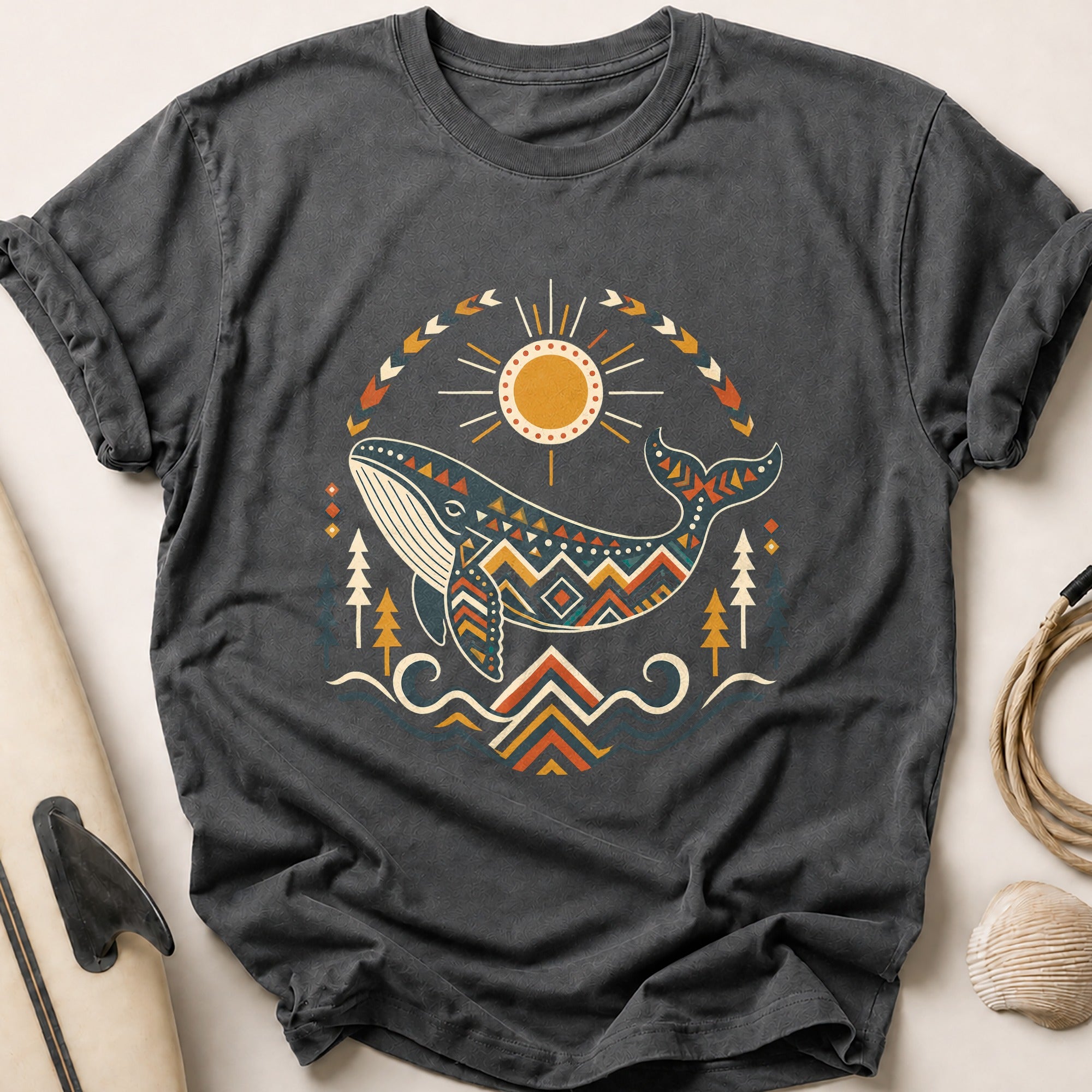 Spirit Whale Tee - Charcoal