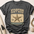 Starfish Don't Rush Tee - Charcoal