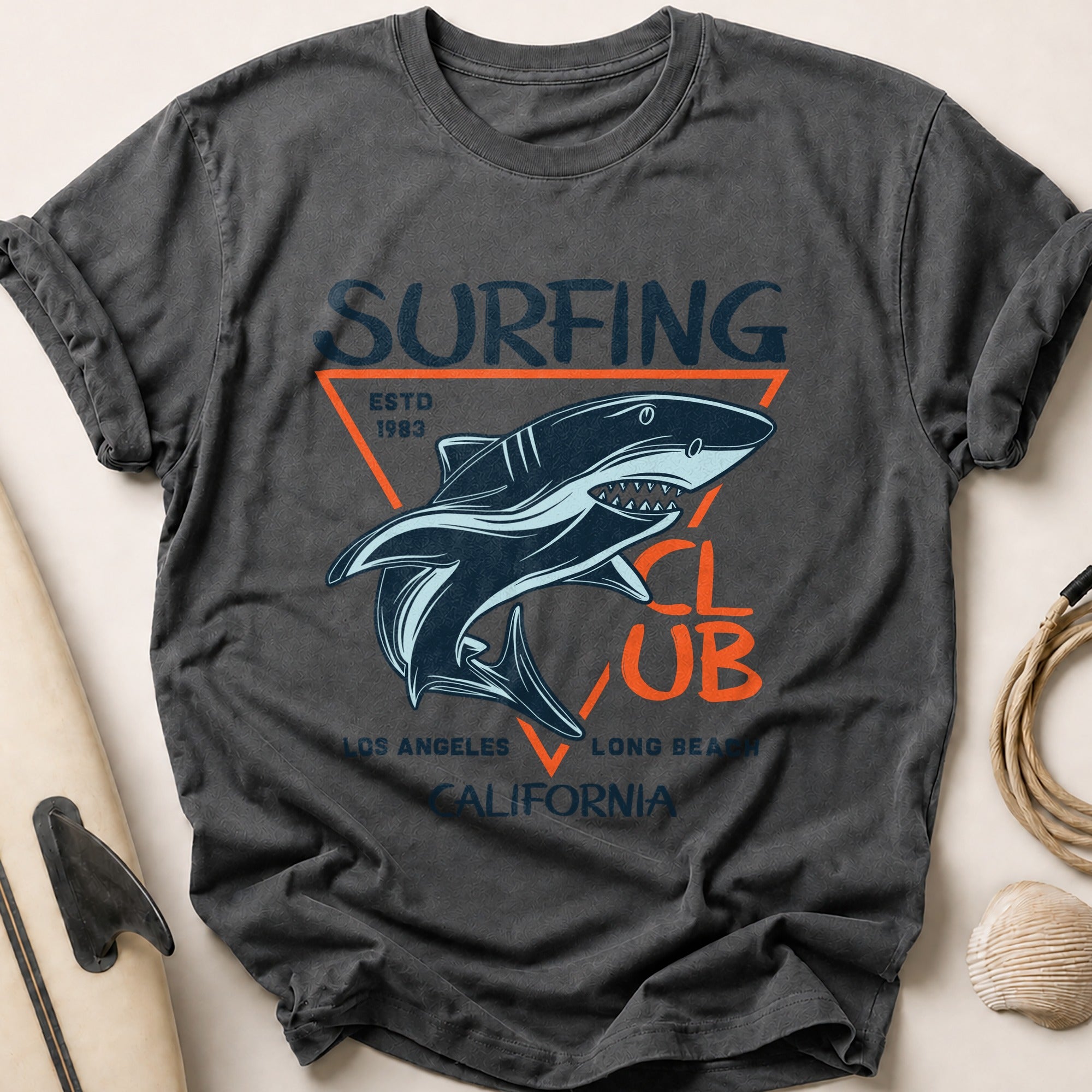 Surfing Estd 1983 Tee - Charcoal