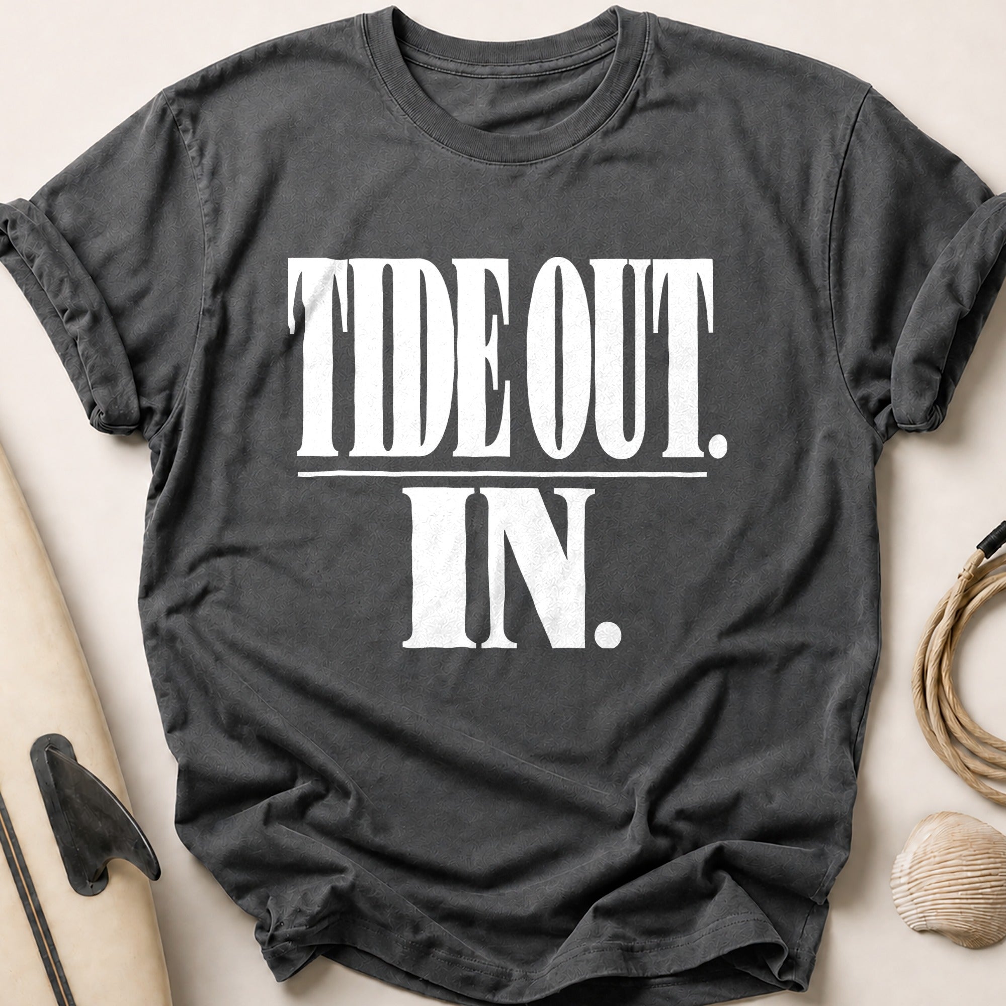Tide Out In Tee - Charcoal