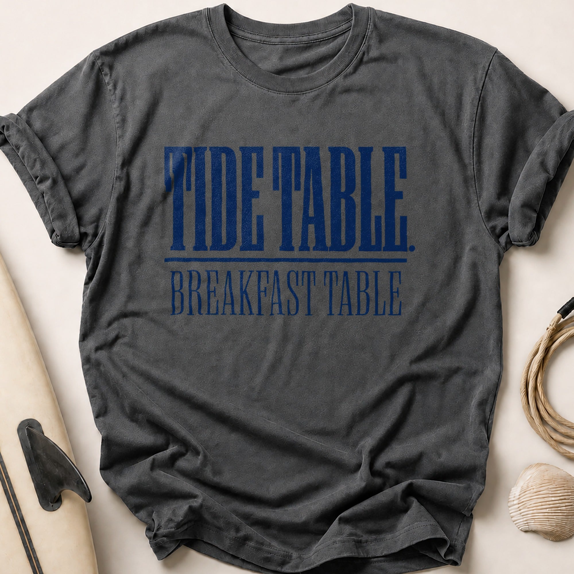 Tide Table Tee - Charcoal