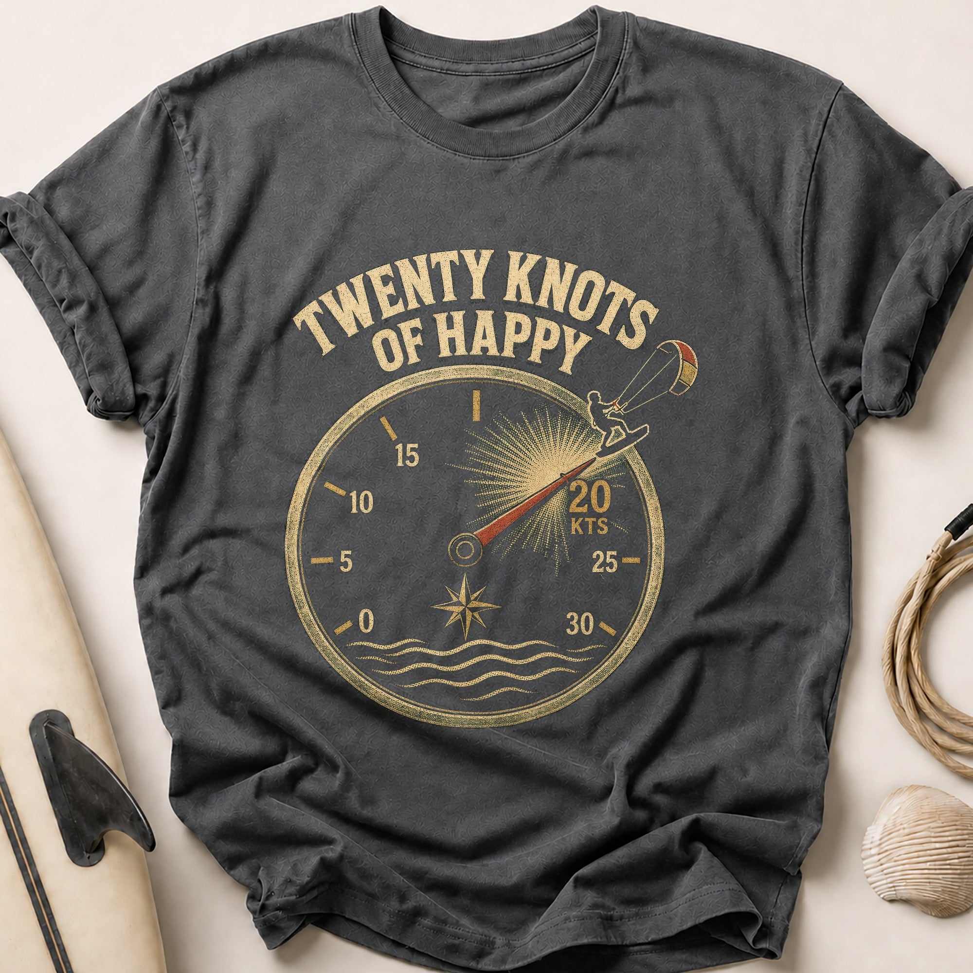 Twenty Knots Happy Tee - Charcoal