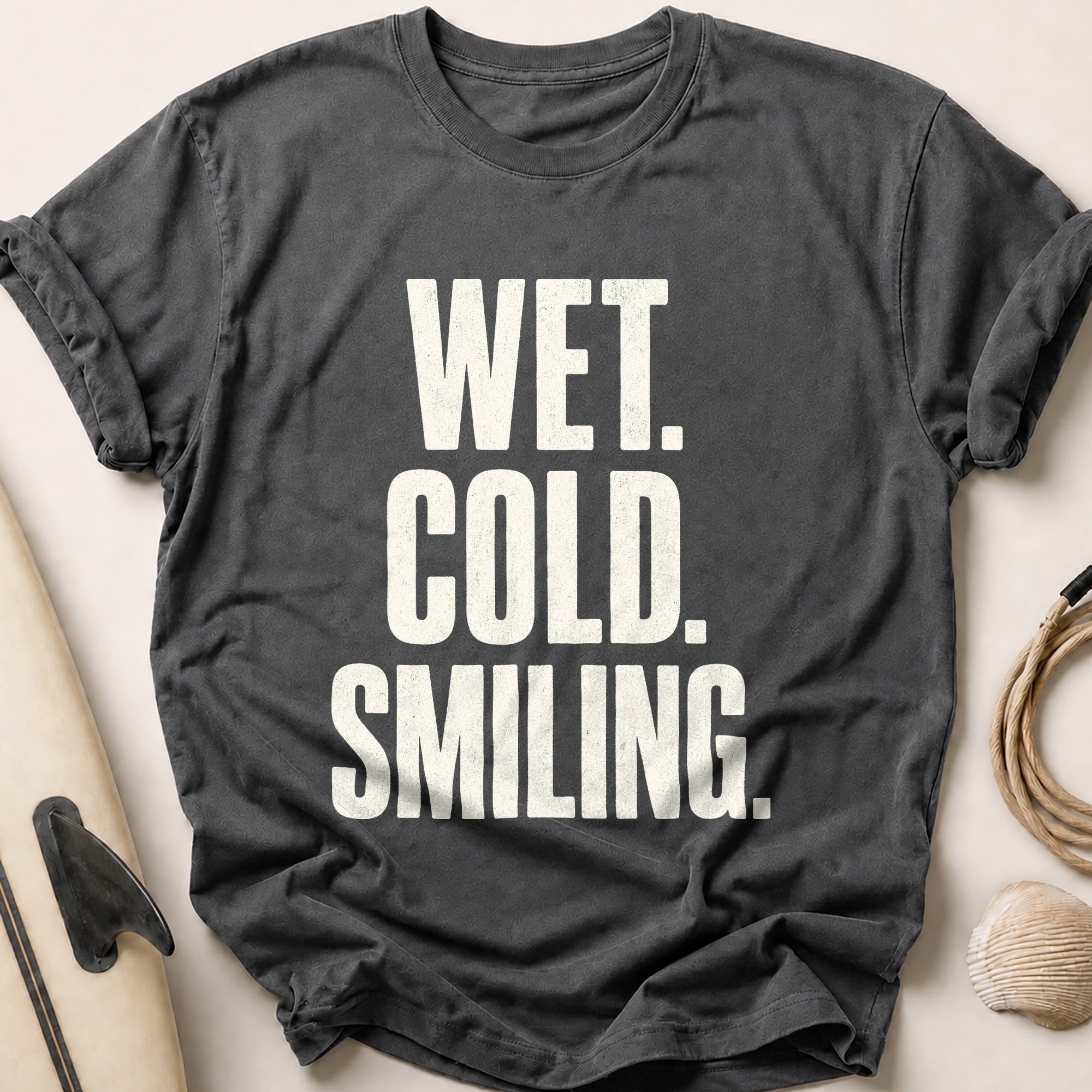 Wet Cold Smiling Tee - Charcoal