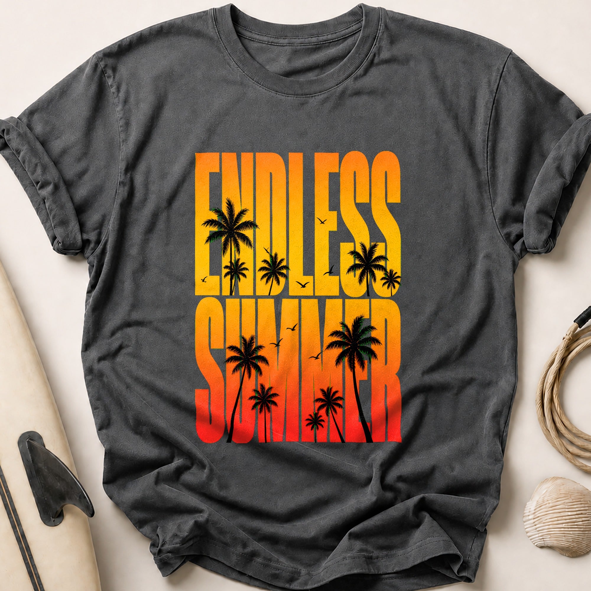 Mindless Swag Tropical Summer Funny Tee - Charcoal