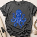 Octopus Sea Creature Marine Tee - Charcoal