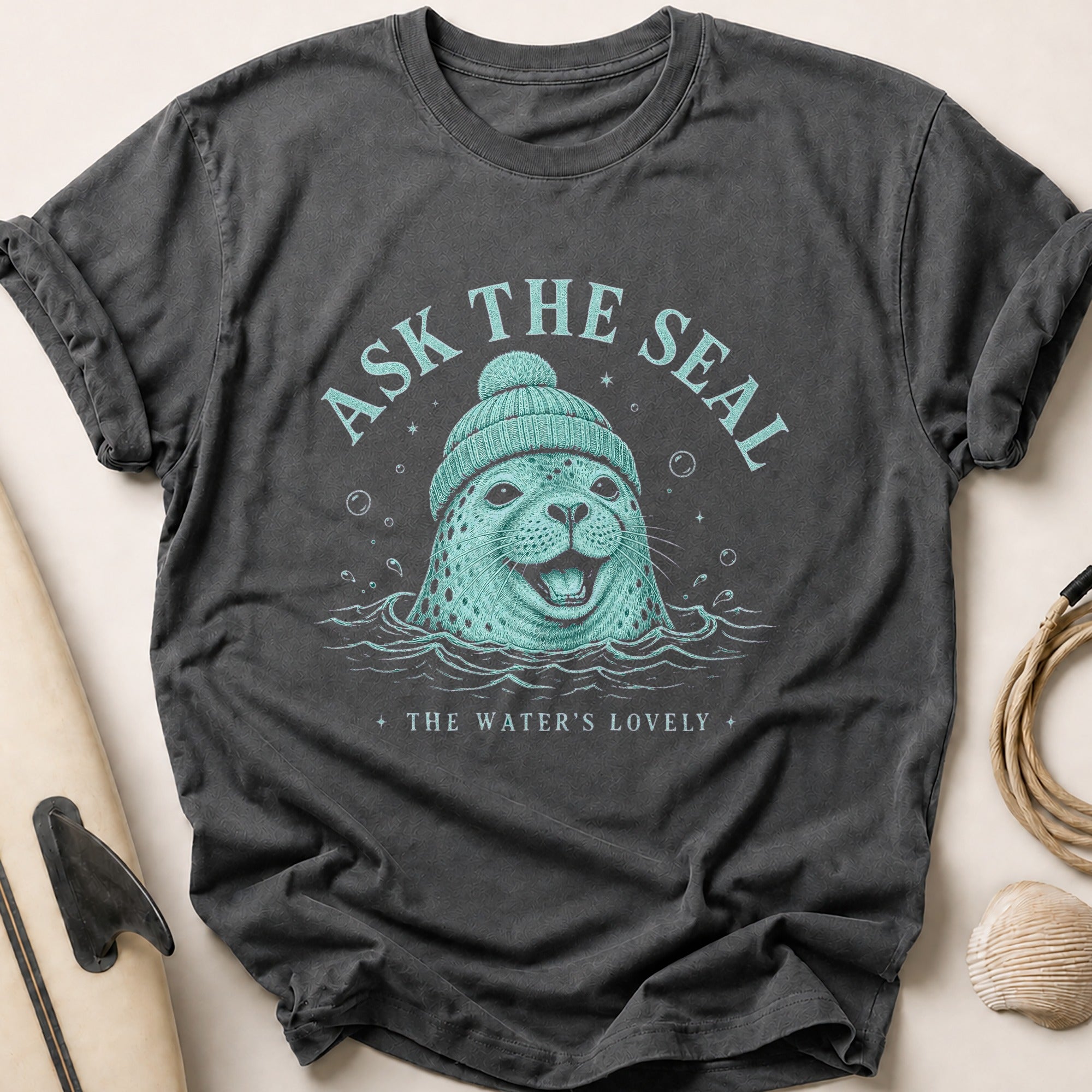 ASK THE SEAL Tee - Charcoal