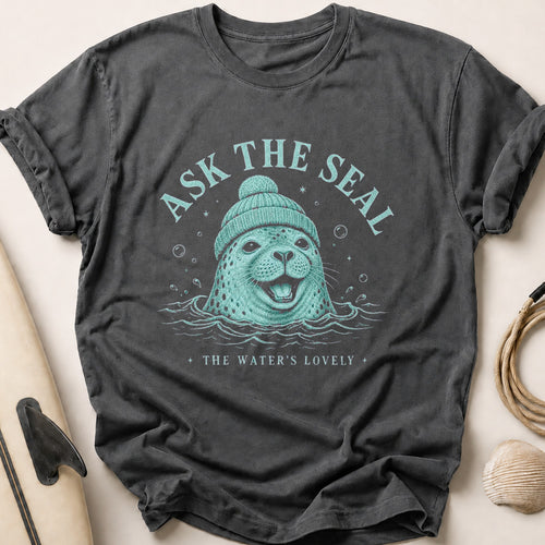 ASK THE SEAL Tee - Charcoal