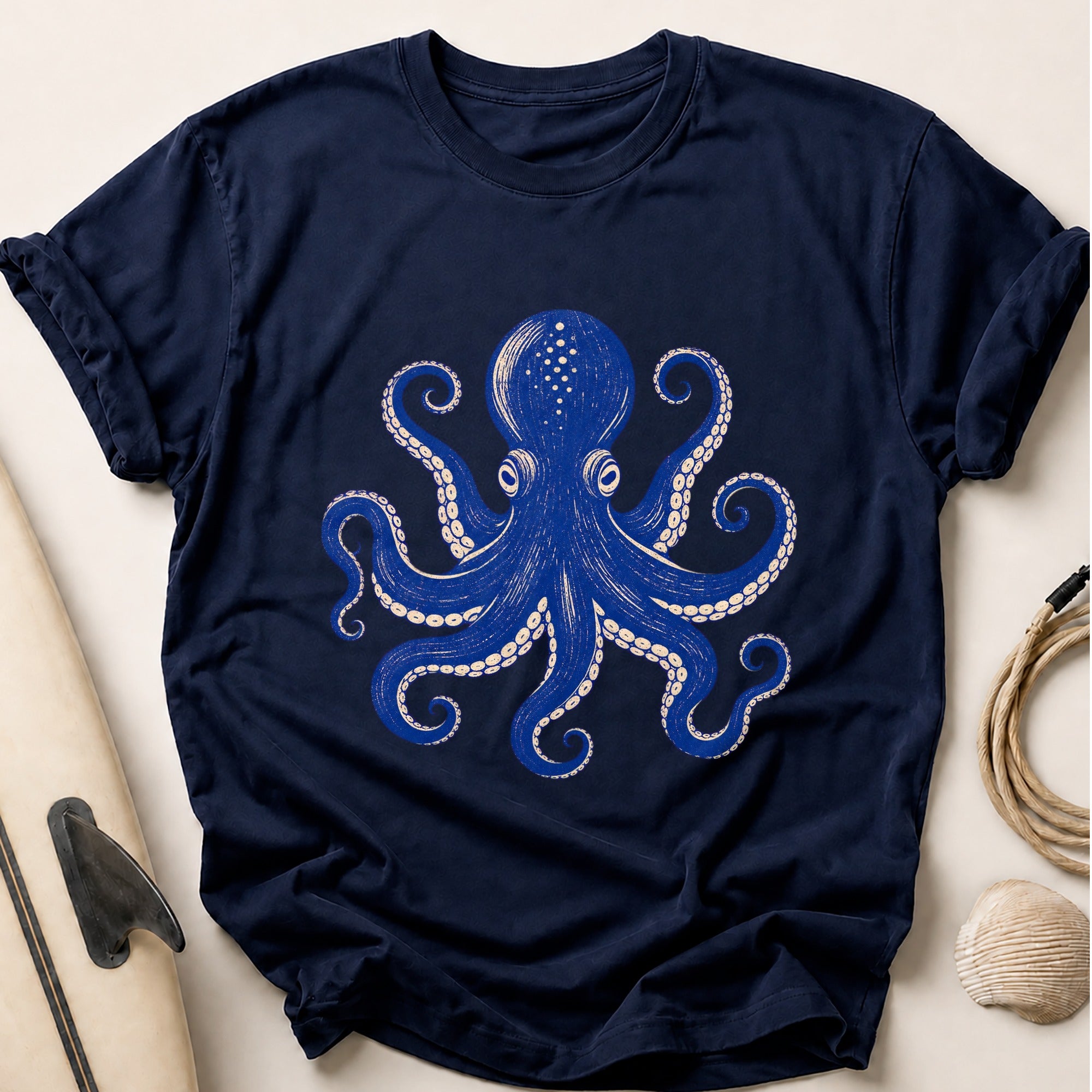 Octopus Tee - Navy