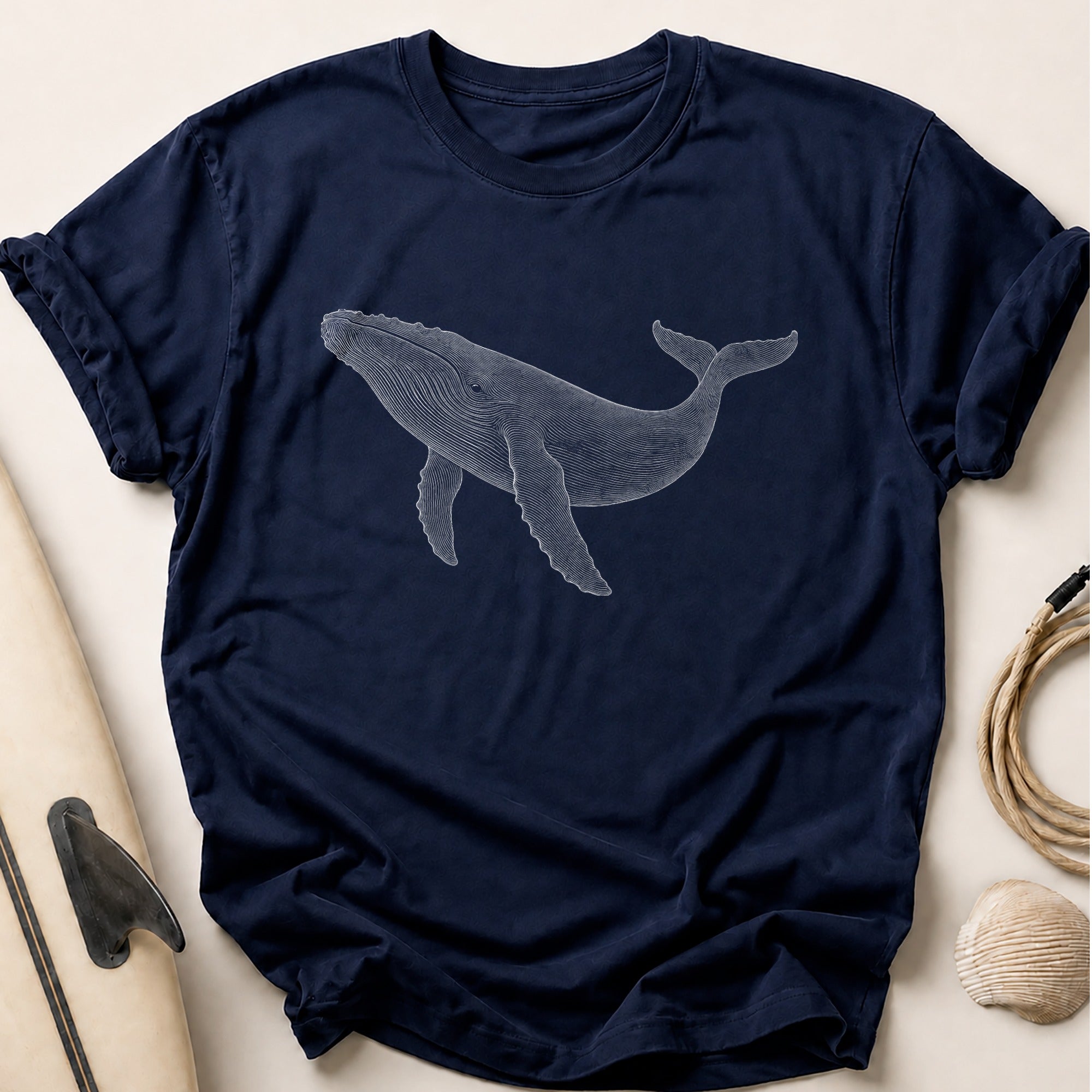 Humpback Whale Tee - Navy