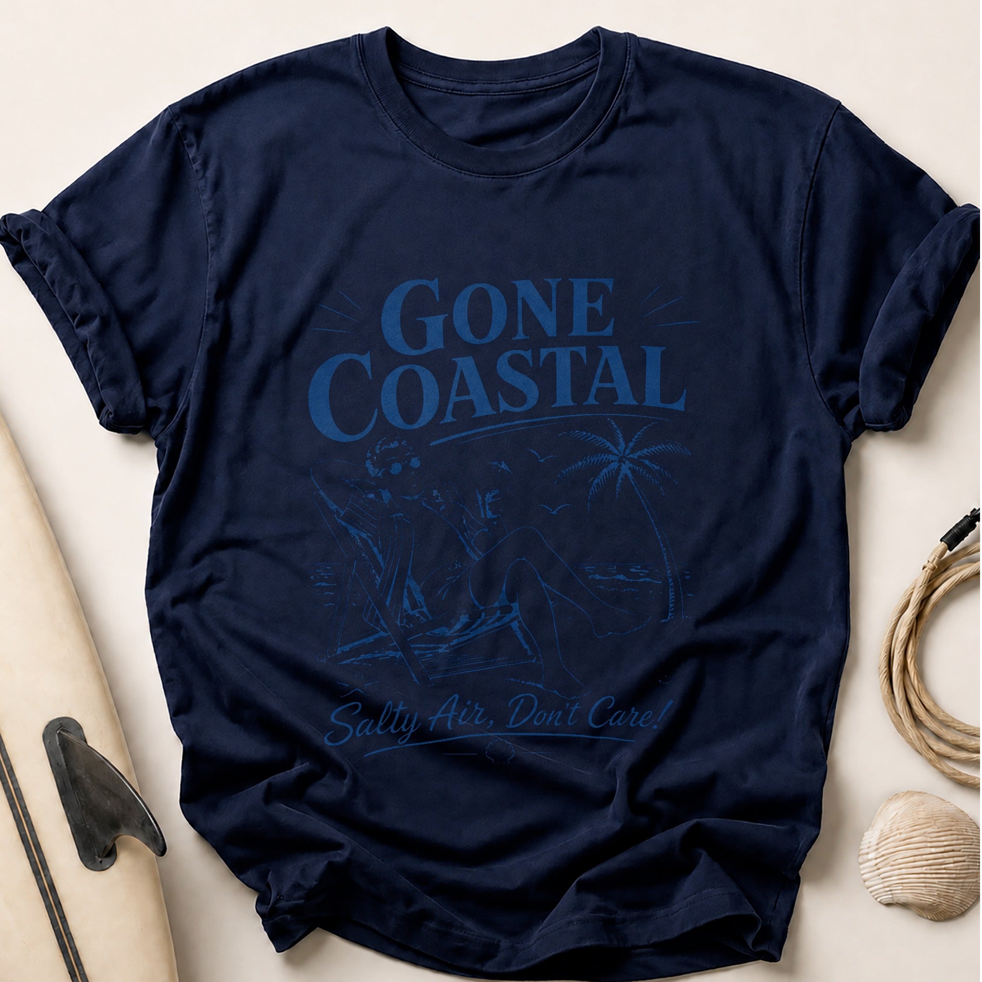 Gone Coastal Tee - Navy