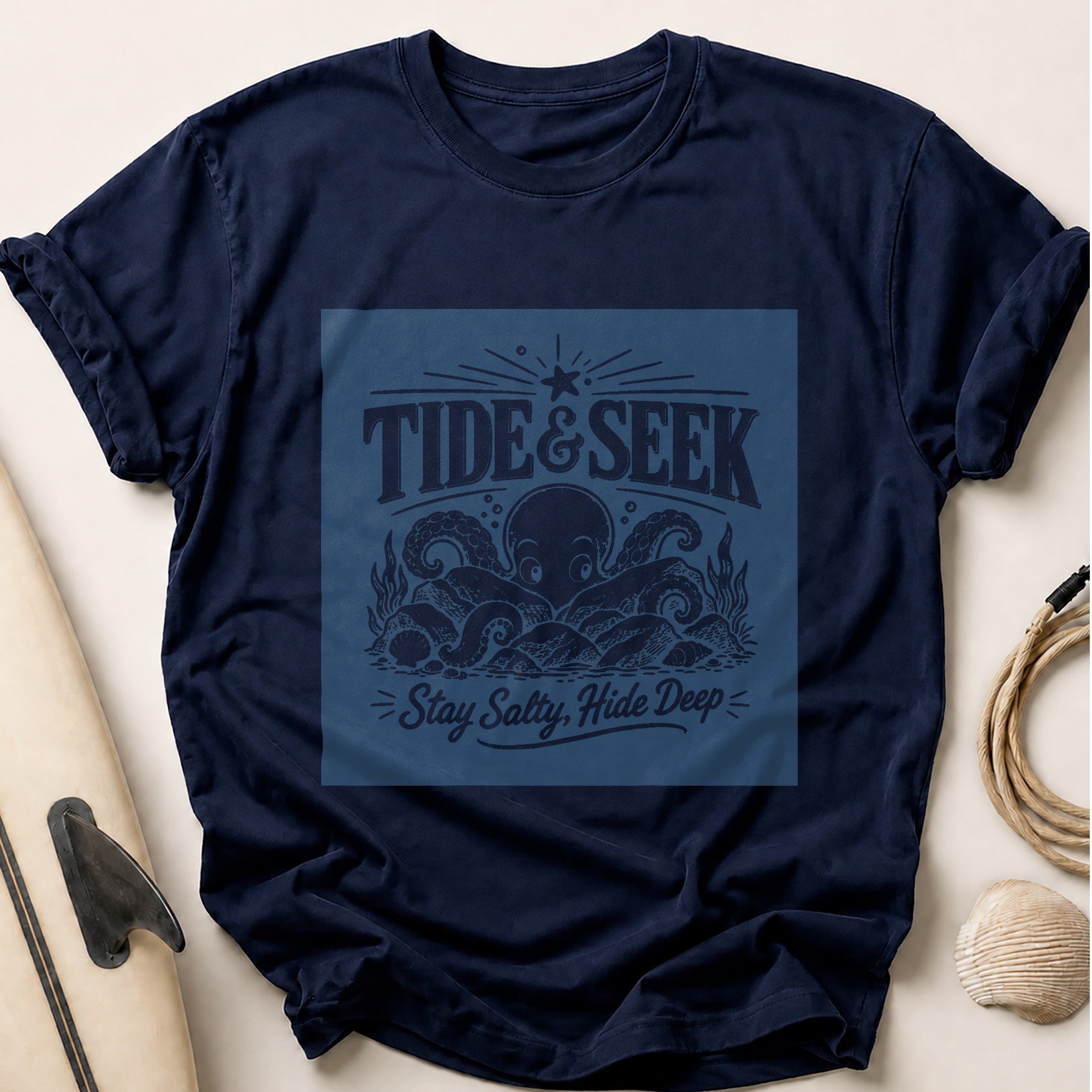 Tide & Seek Tee - Navy