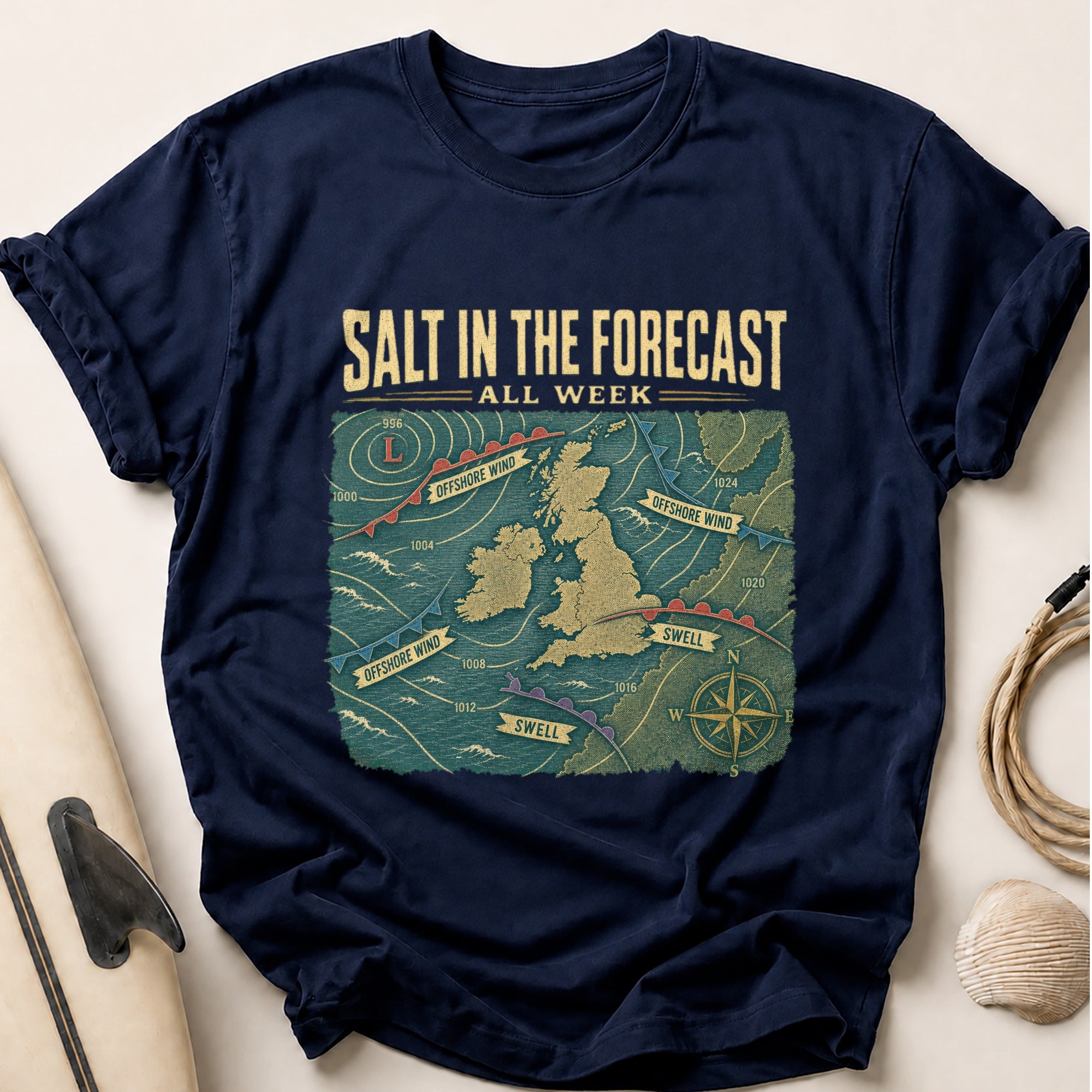 Salt in the Forecast Tee - Navy