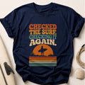 Checked The Surf Checking It Again 69 Tee - Navy
