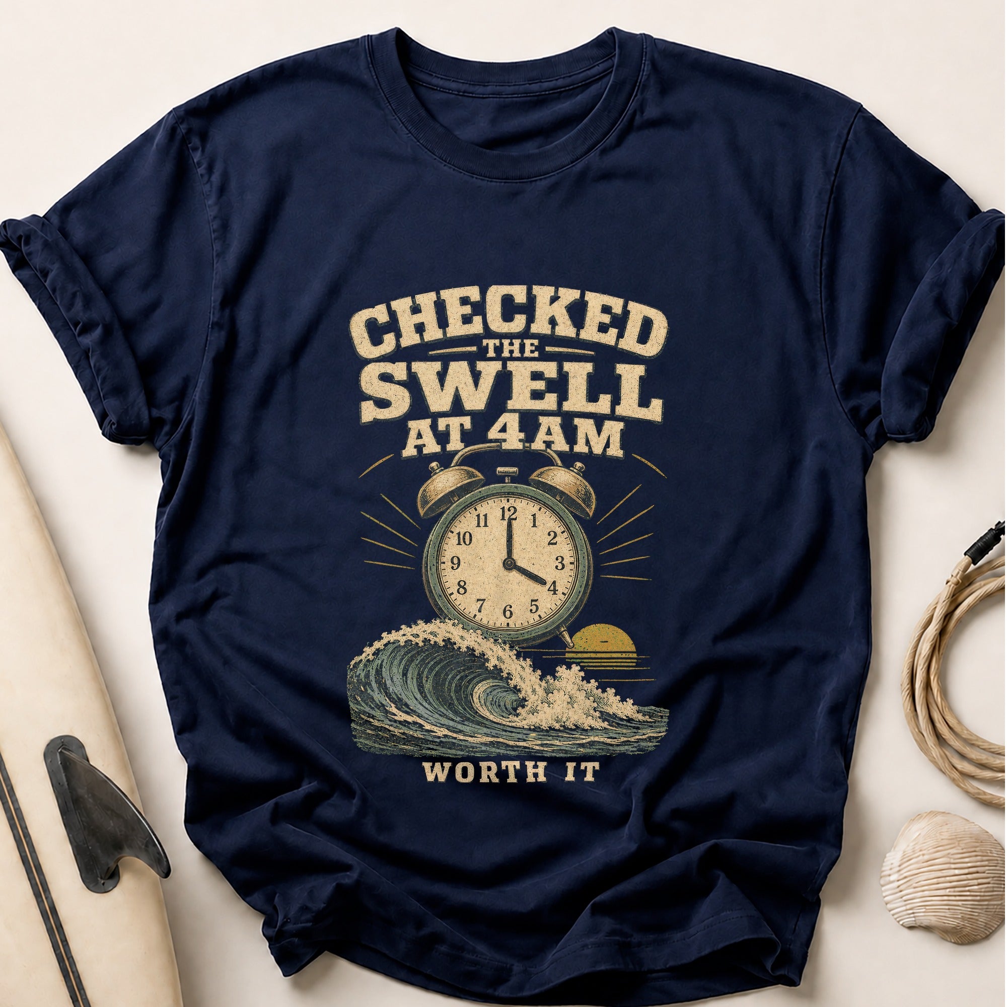 Checked The Swell Tee - Navy