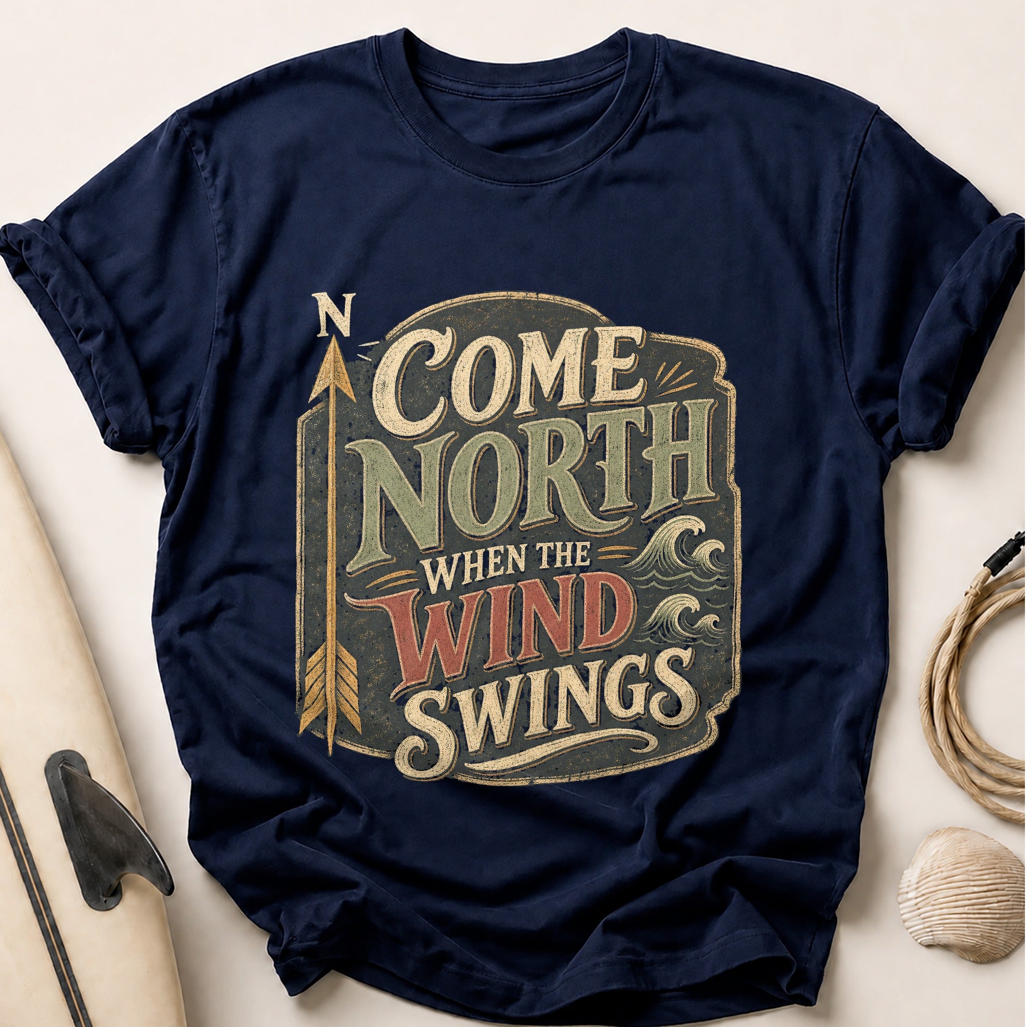 Come North Wind Swings Tee - Navy