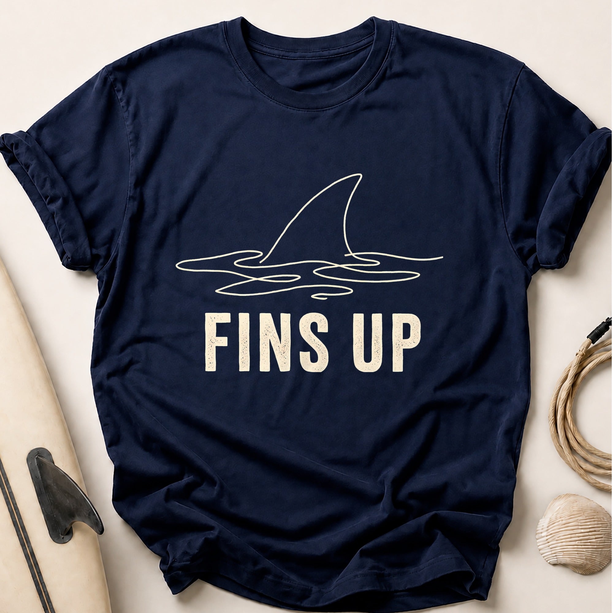 Fins Up Tee - Navy