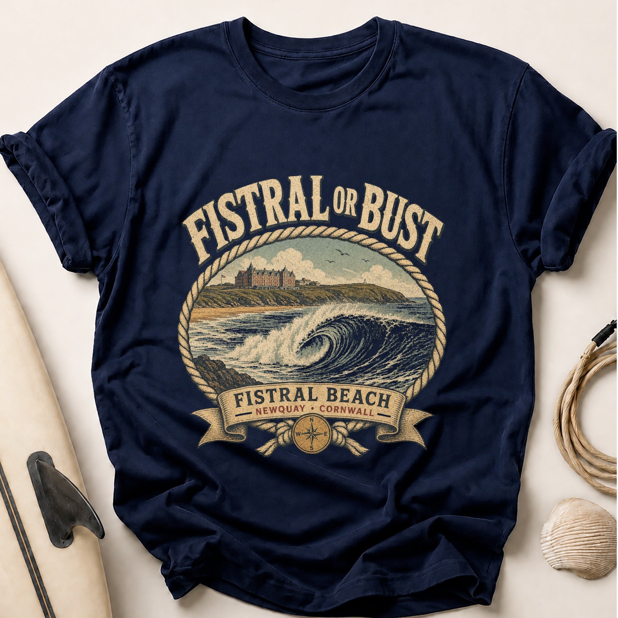 Fistral Or Bust Tee - Navy