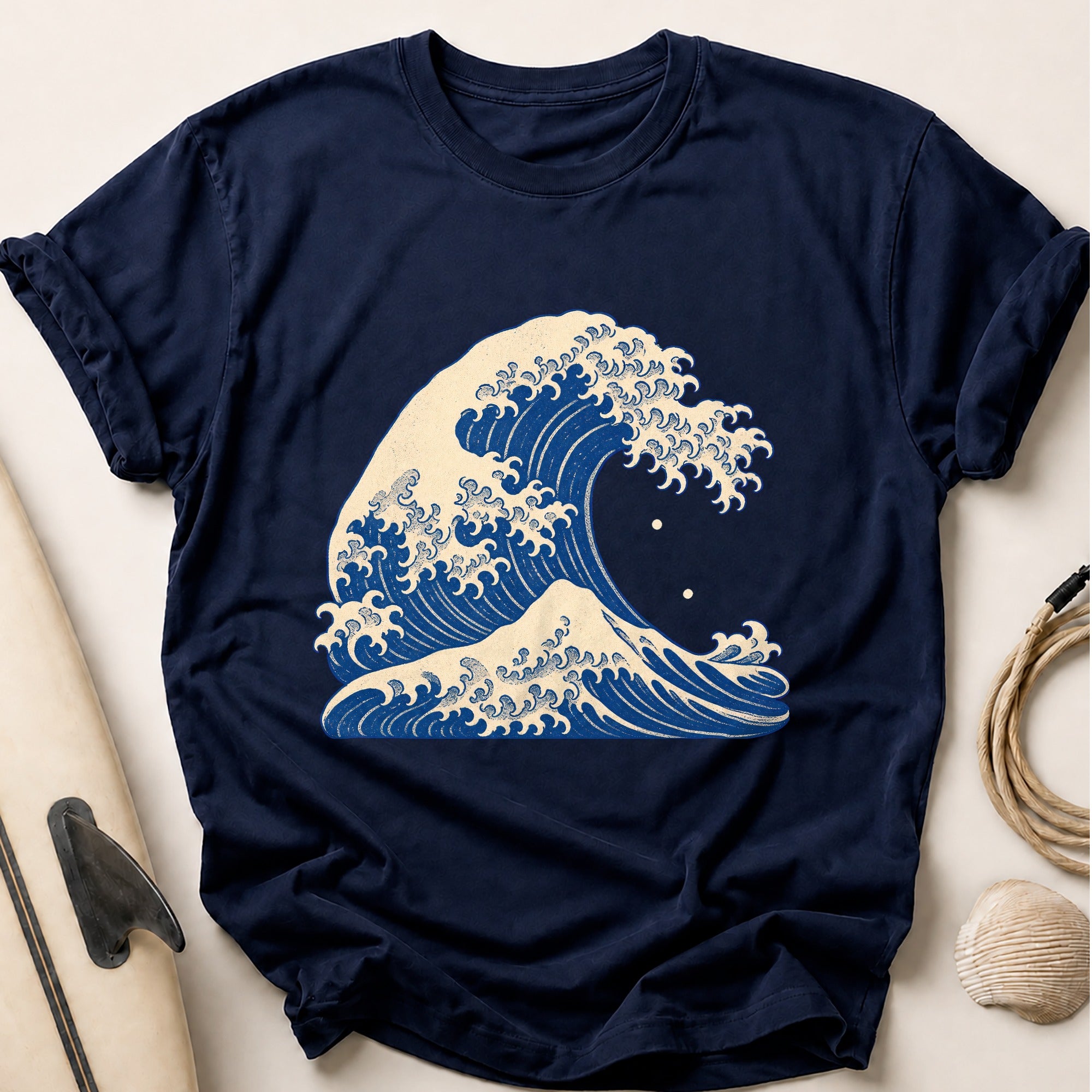 Great Wave Tee - Navy