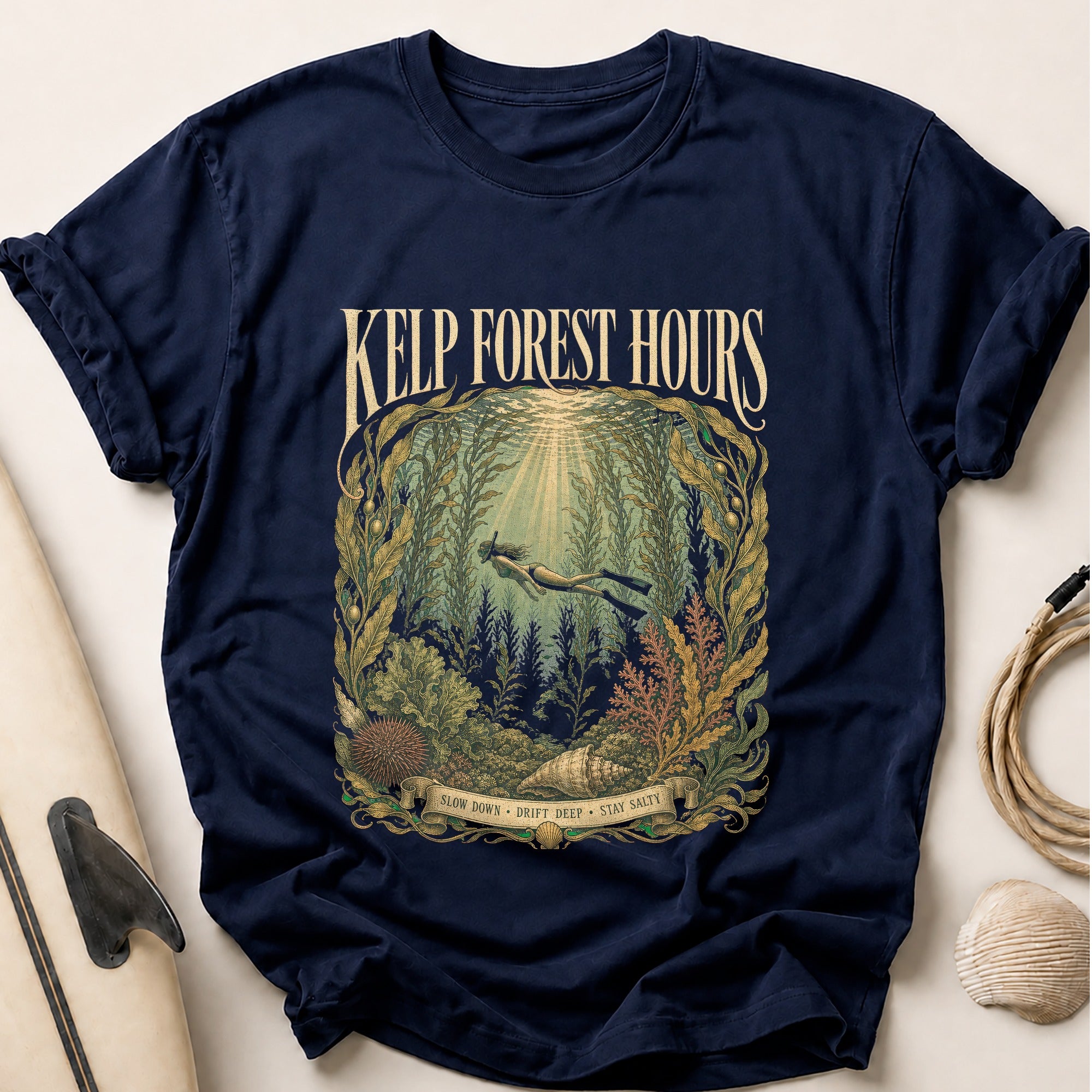 Kelp Forest Hours Tee - Navy