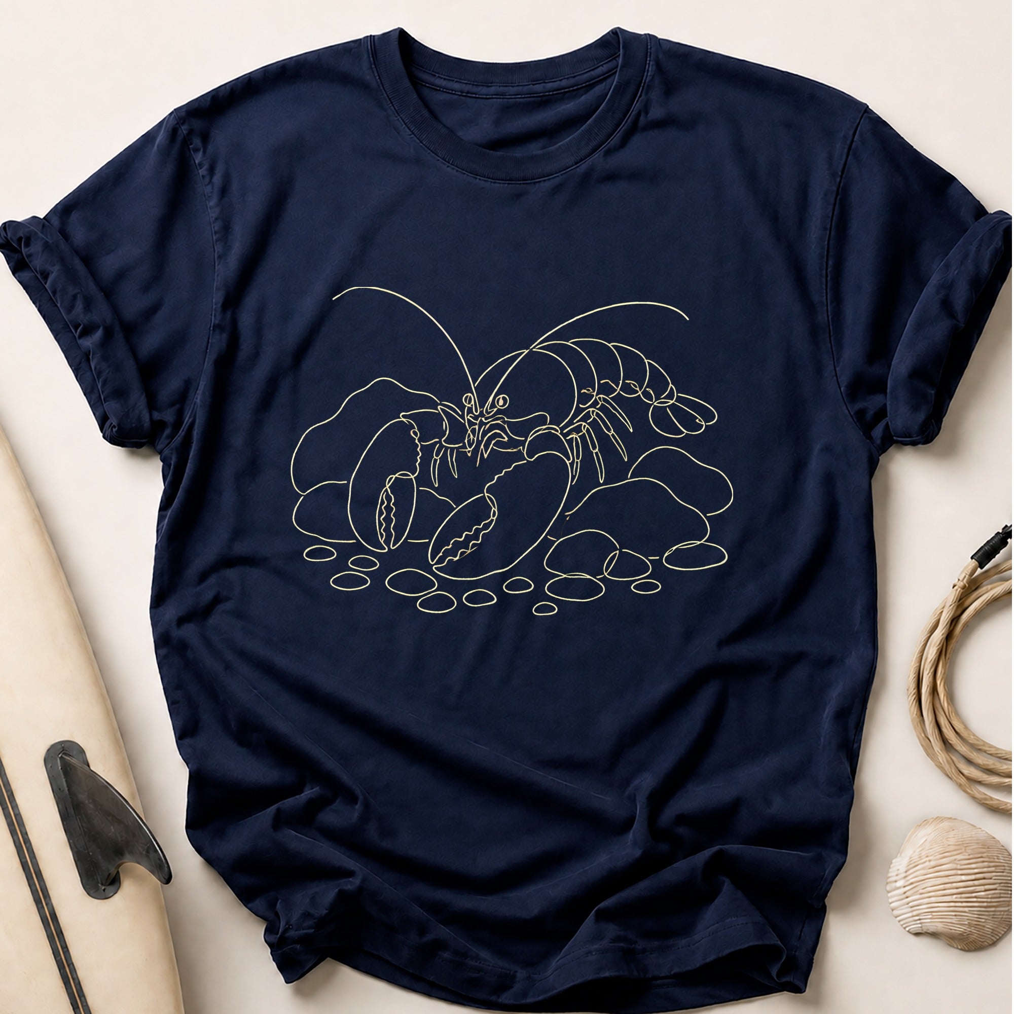 Lobster Seabed Tee - Navy