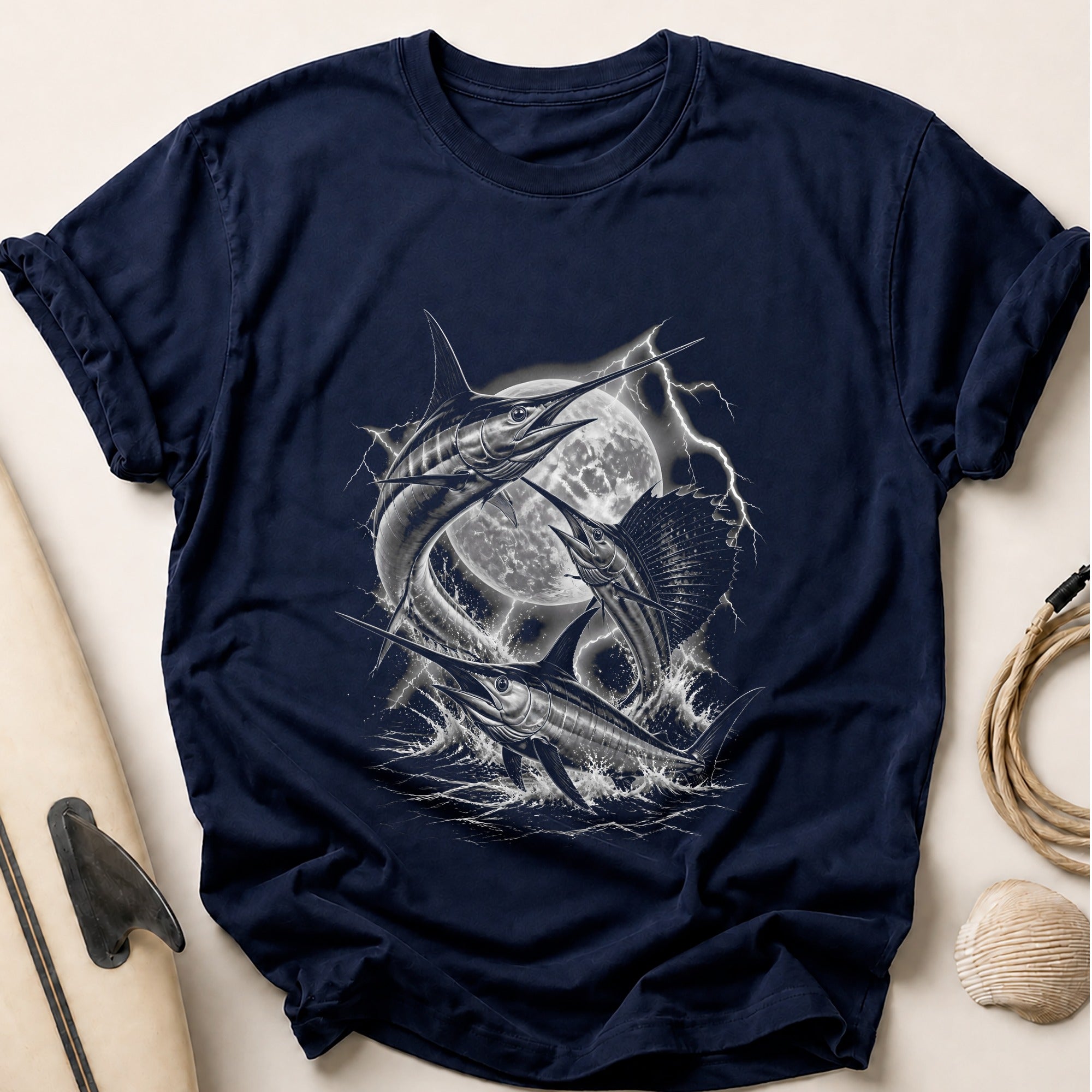 Marlin Trio Moon Tee - Navy