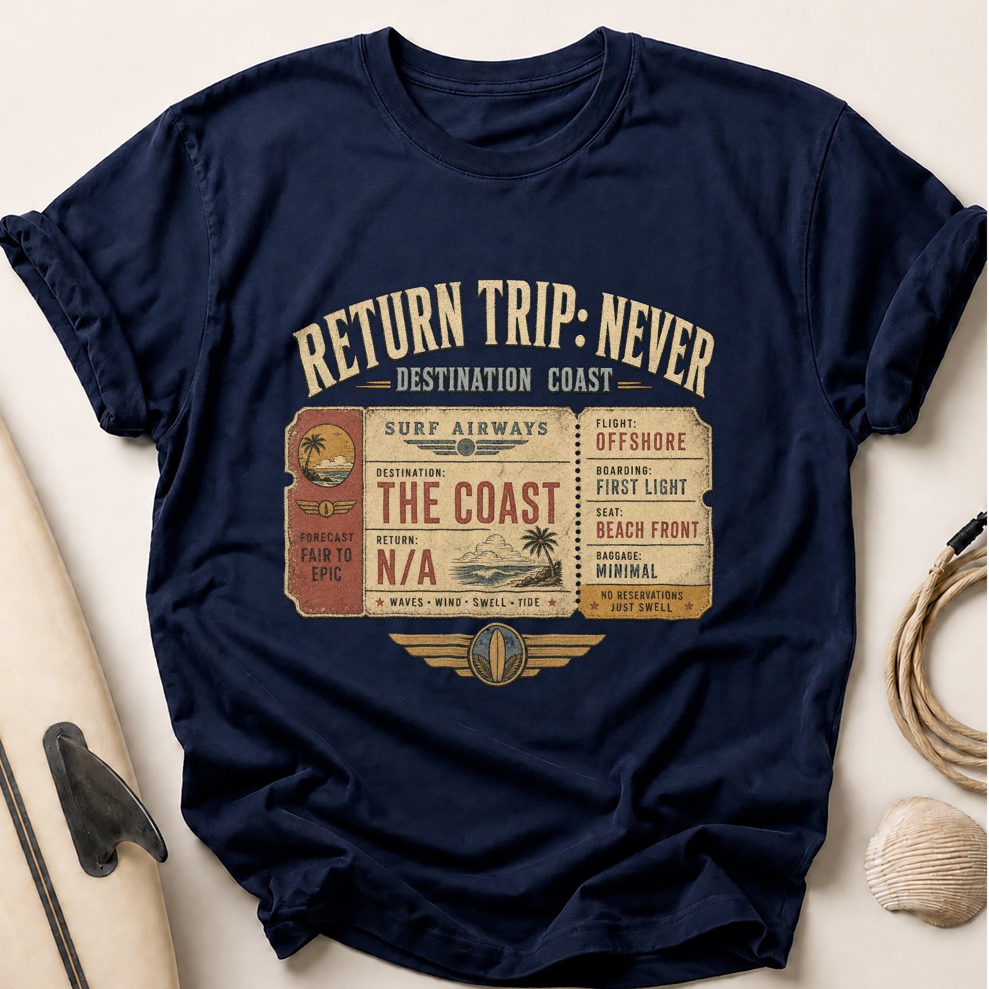 Return Trip Never Tee - Navy