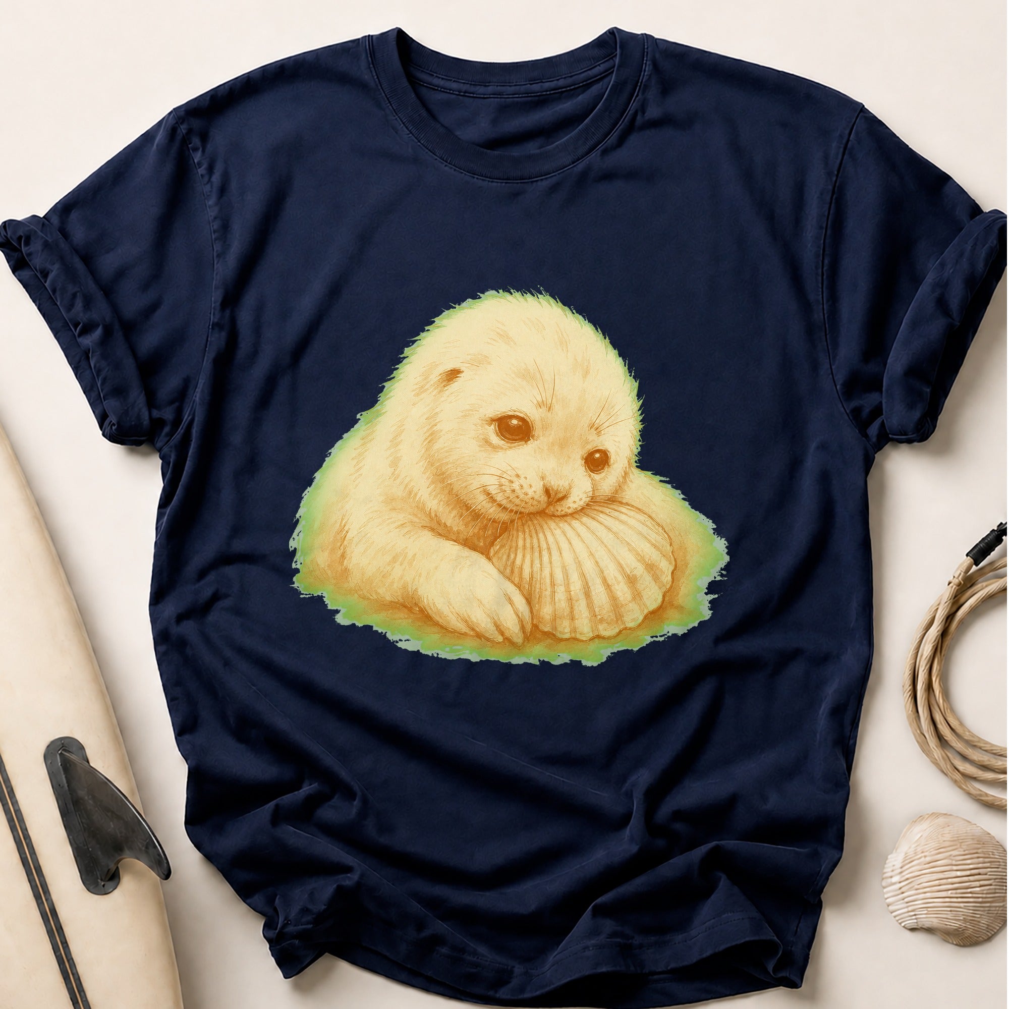 Seal Pup Shell Tee - Navy