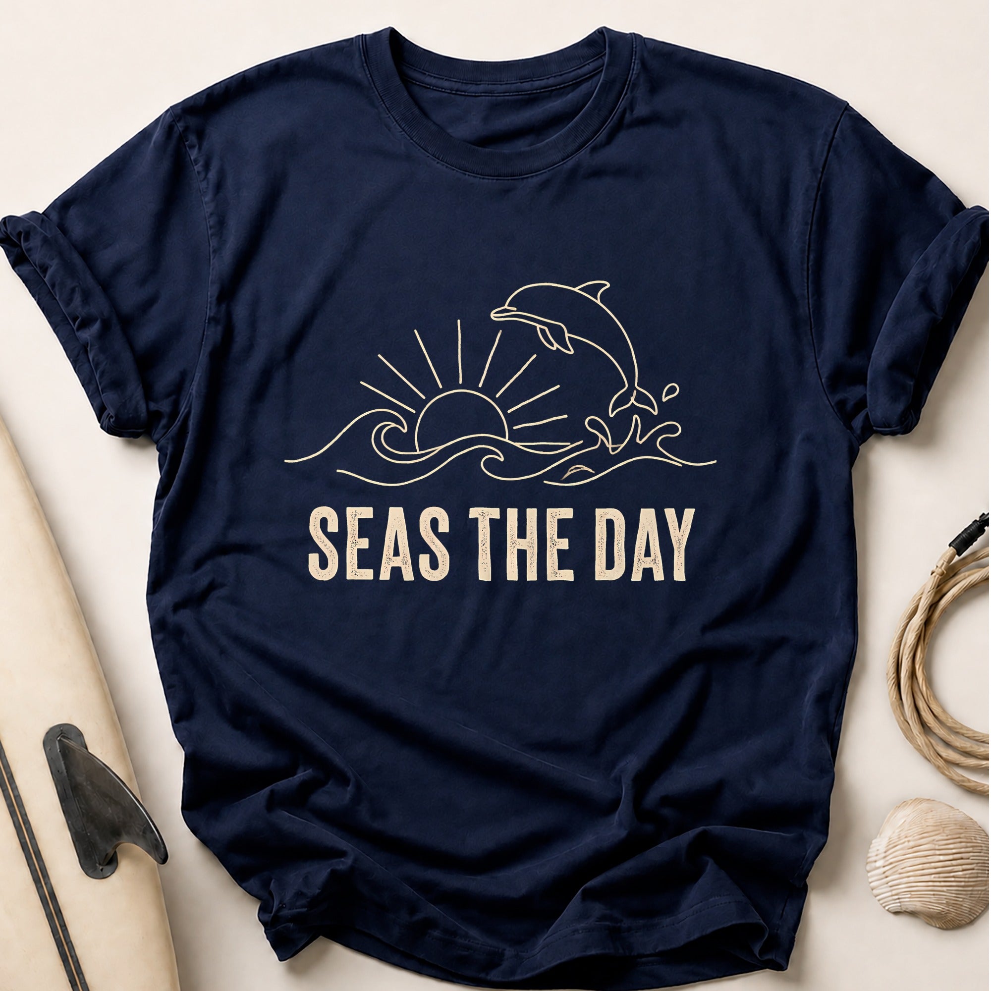 Seas The Day Tee - Navy