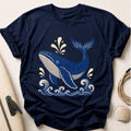 Spouting Whale Tee - Navy