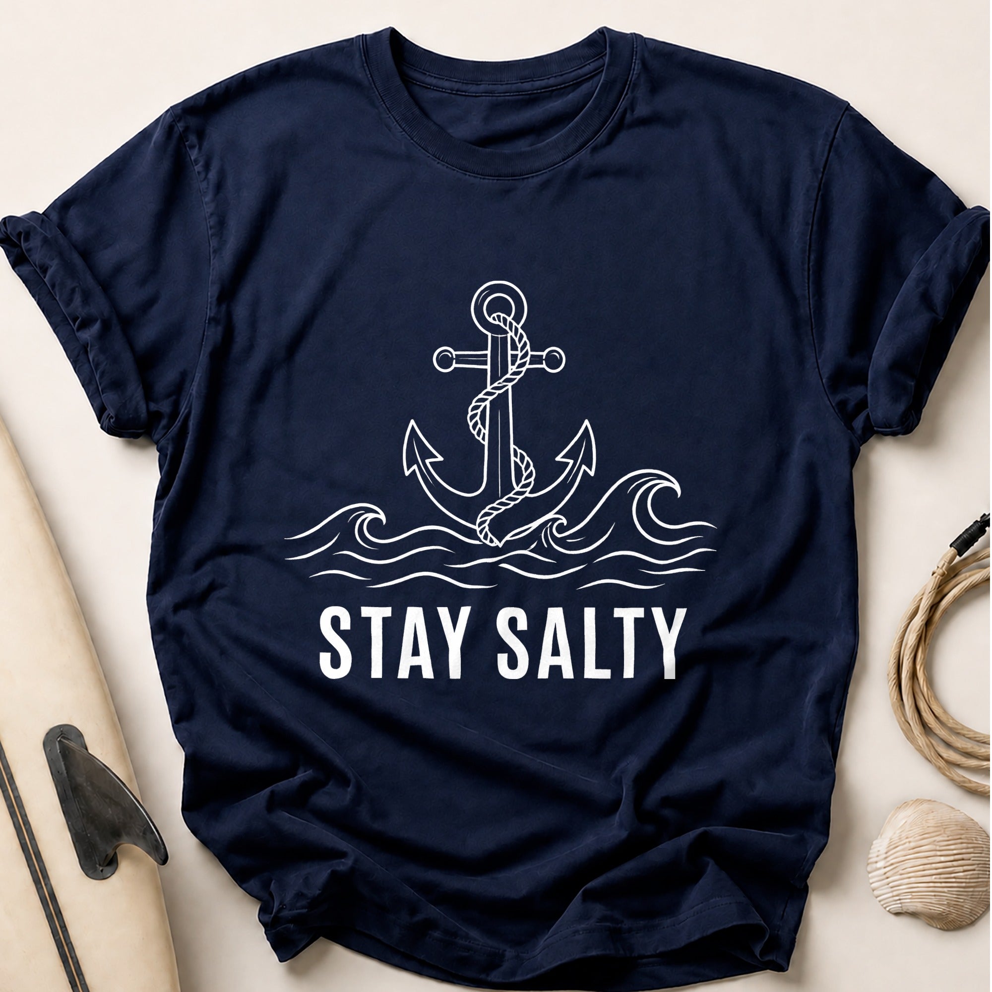 Stay Salty Tee - Navy