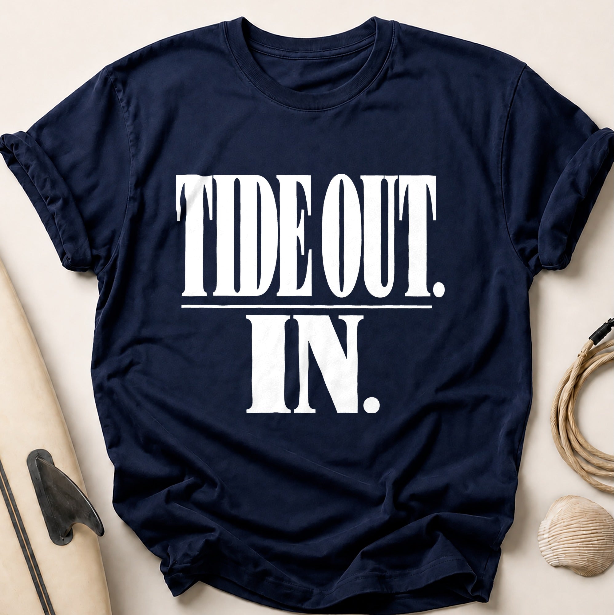 Tide Out In Tee - Navy