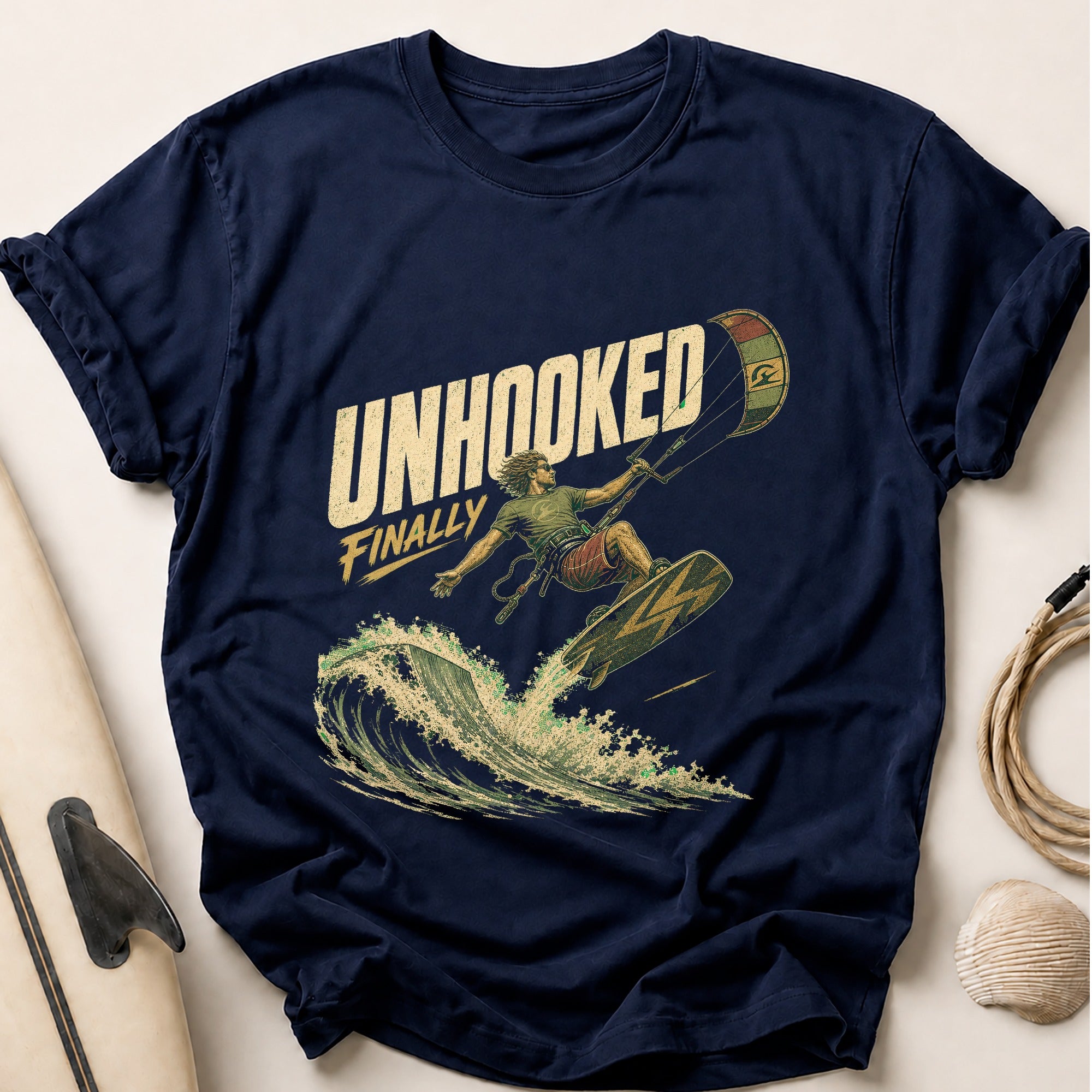 Unhooked Finally Tee - Navy