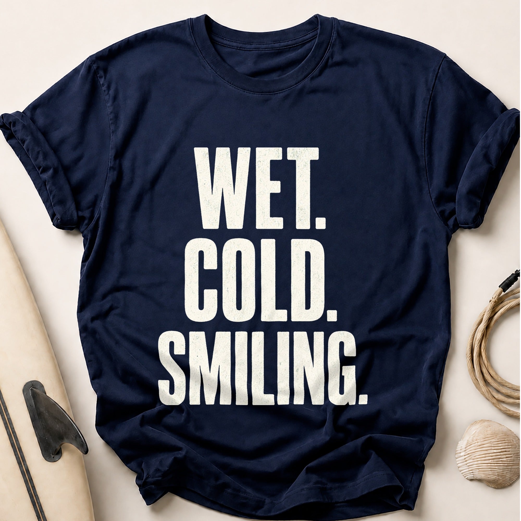 Wet Cold Smiling Tee - Navy