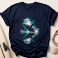 Whale Reflection Teal 32 Tee - Navy