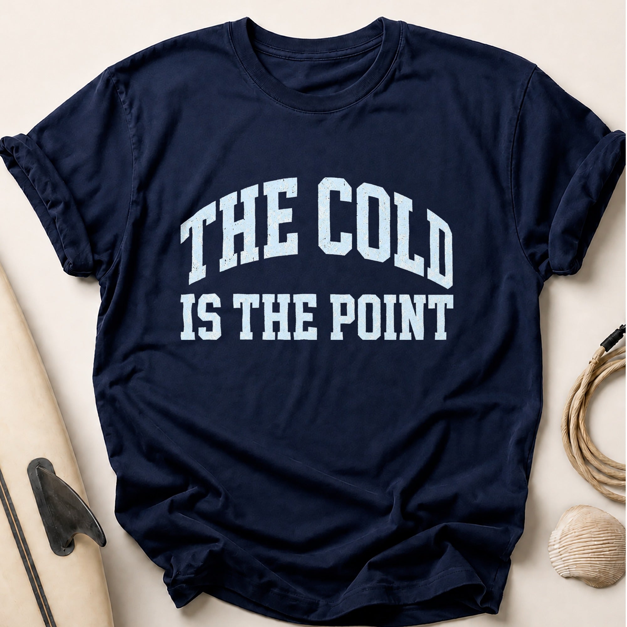 THE COLD IS THE POINT II Tee - Navy