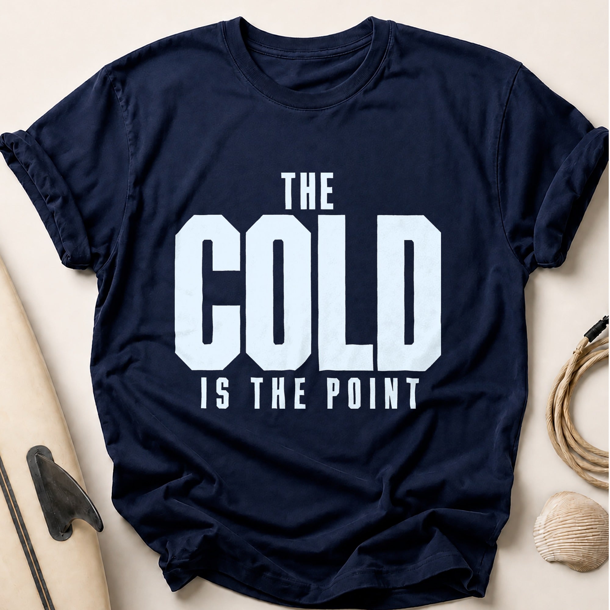 THE COLD IS THE POINT III Tee - Navy