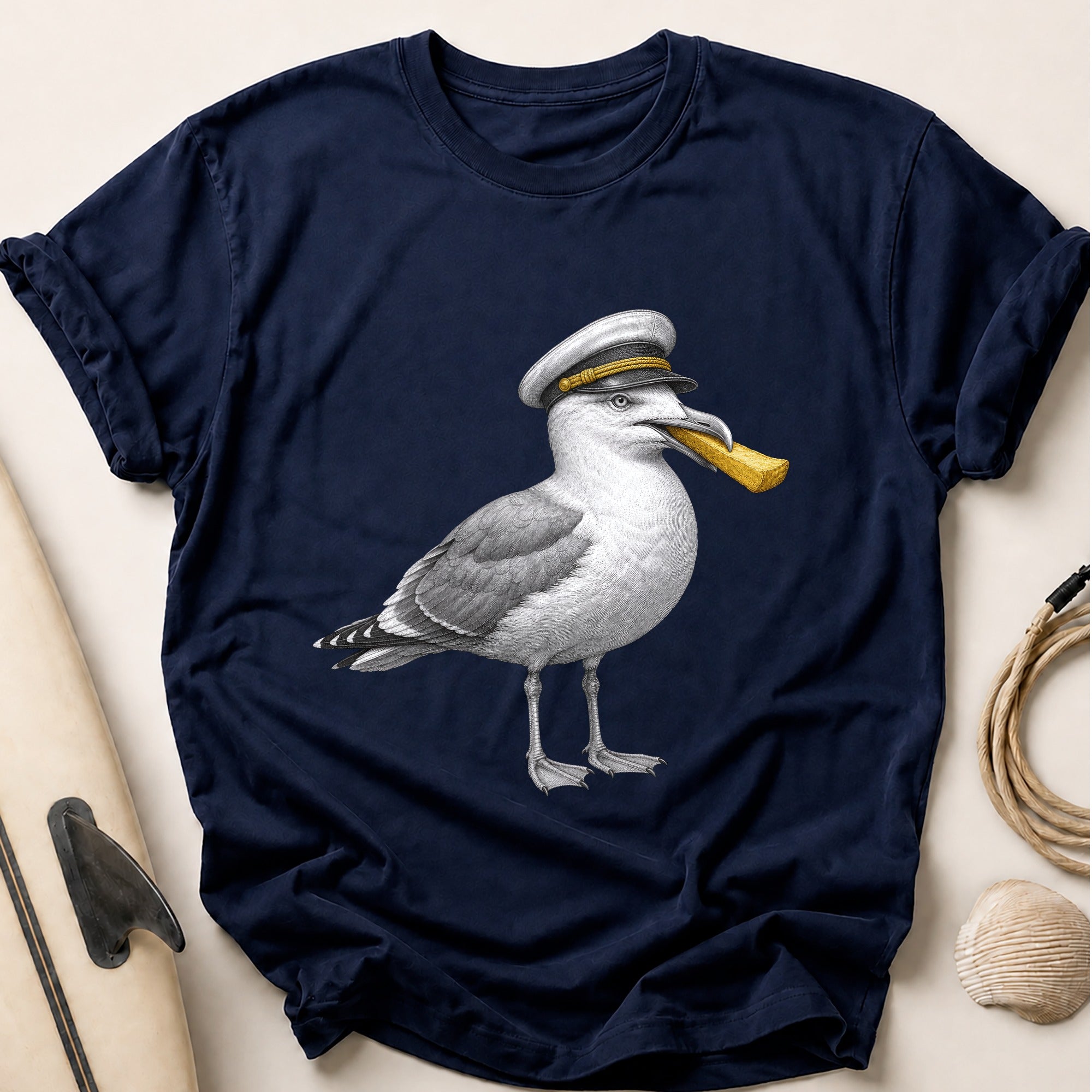 Chip Shop Captain Tee - Navy