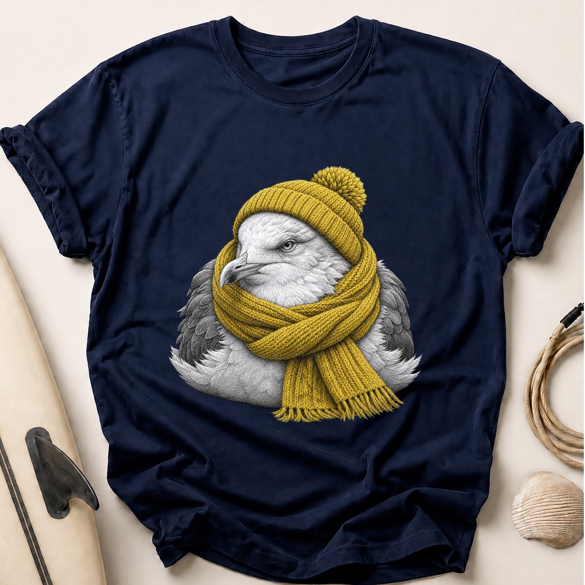 Wrapped Up Gull Tee - Navy